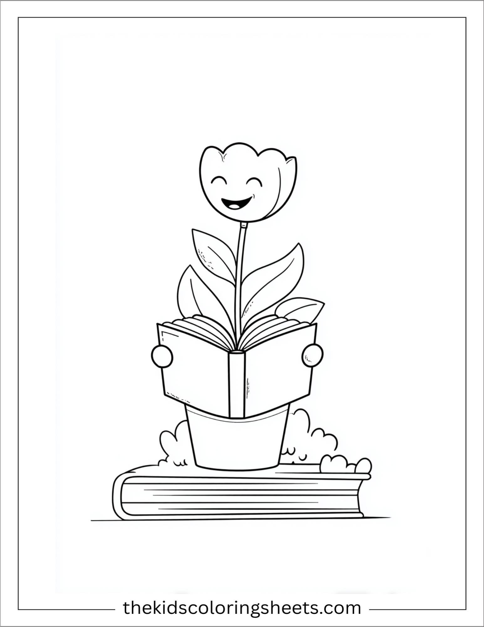 Tulip reading a storybook