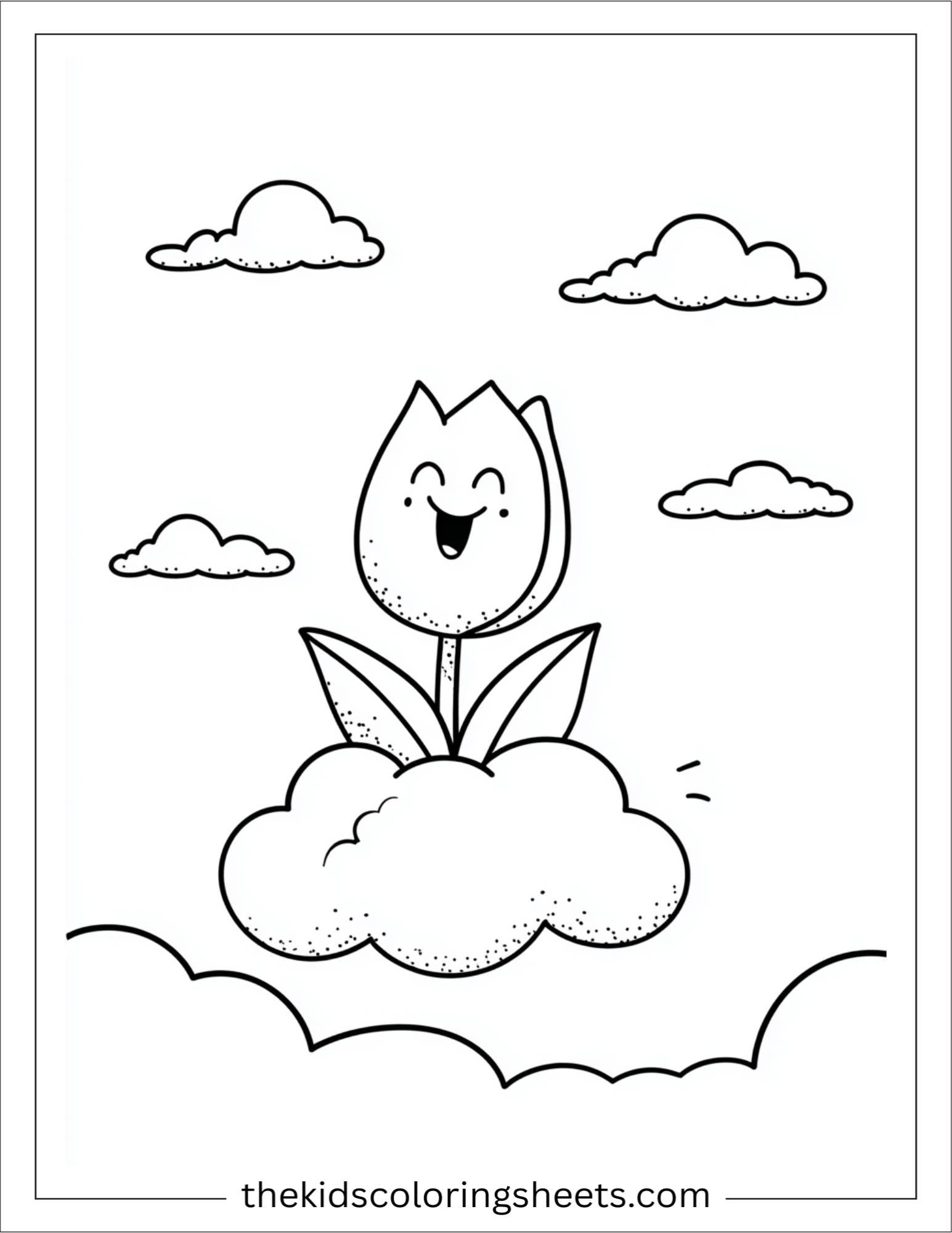 Tulip riding a cloud
