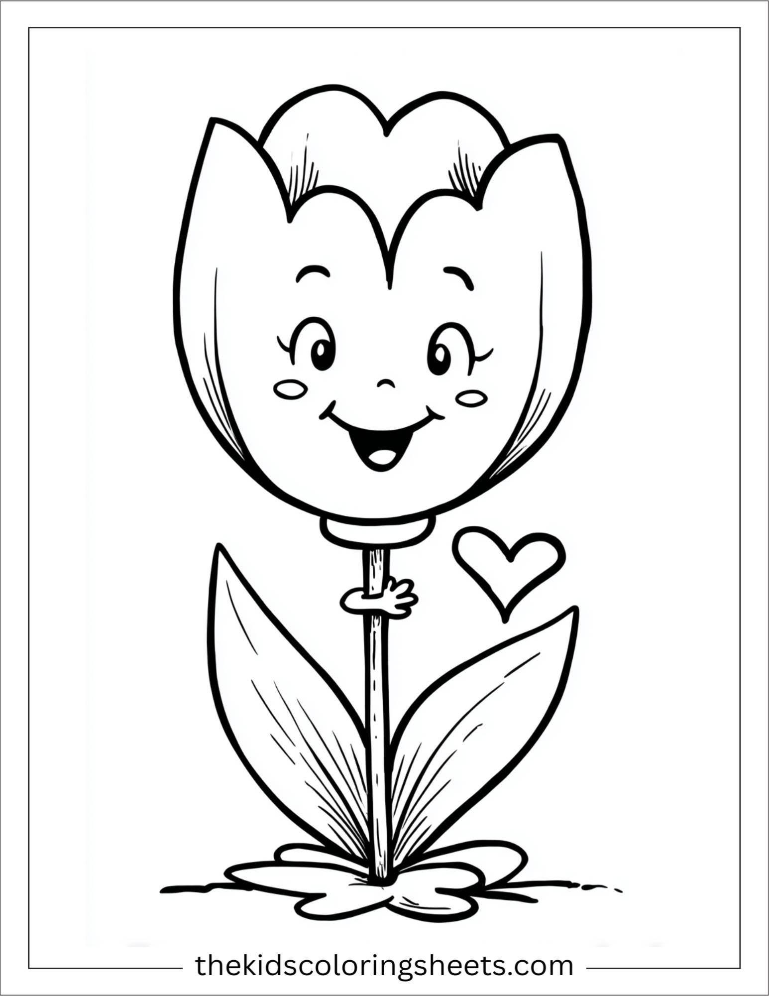 Tulip with heart-shaped petals