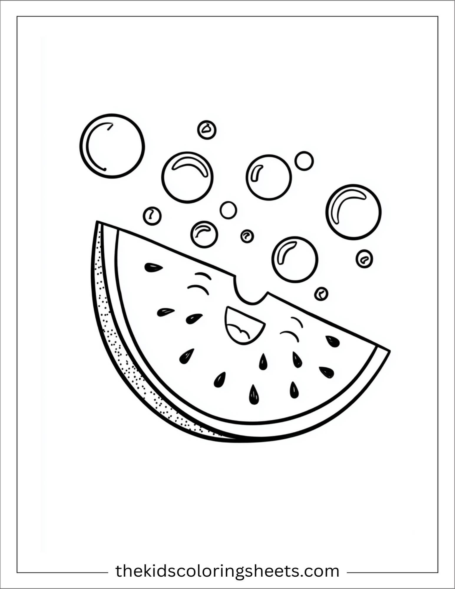 Watermelon blowing bubbles