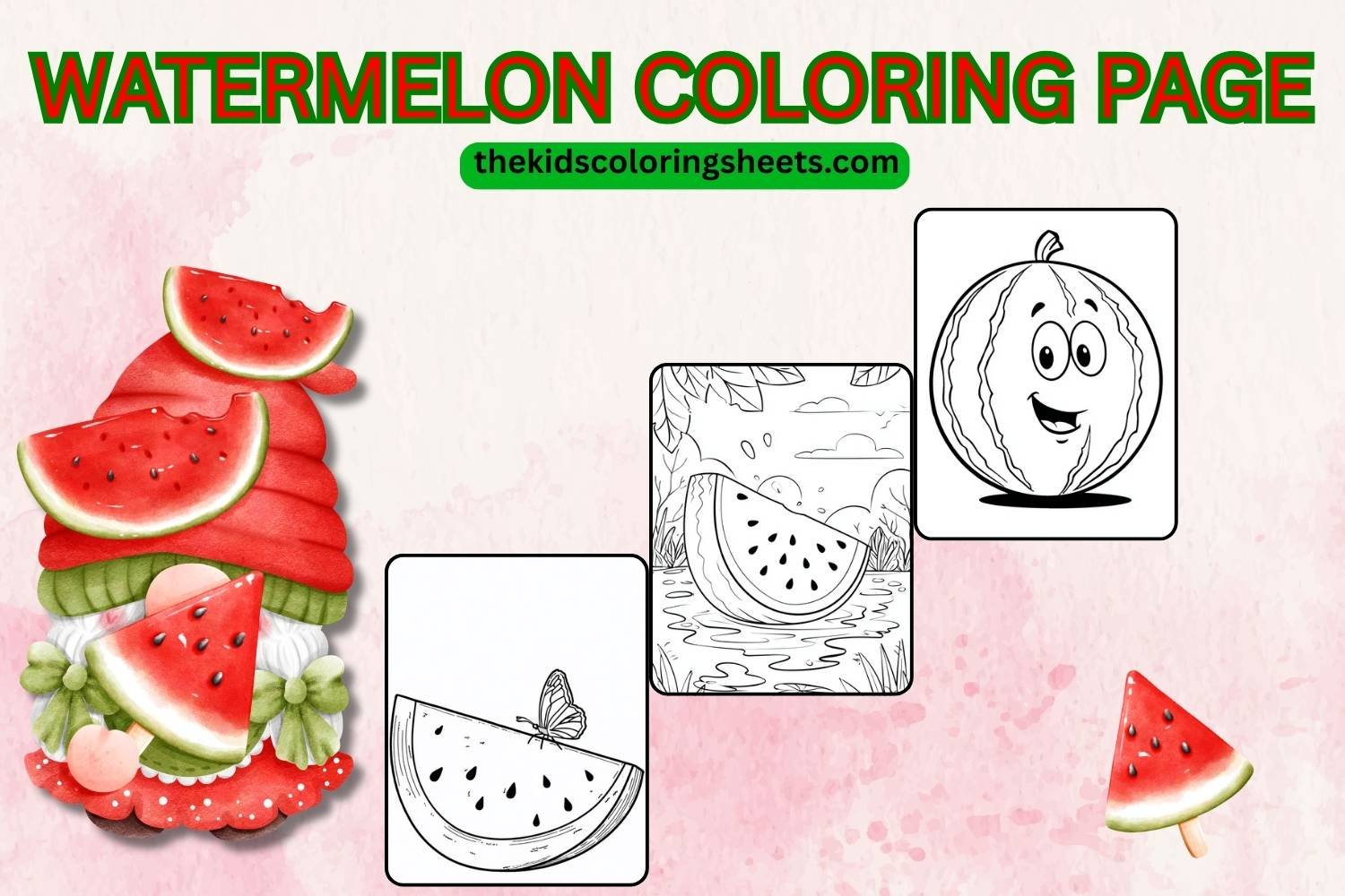 Watermelon coloring page