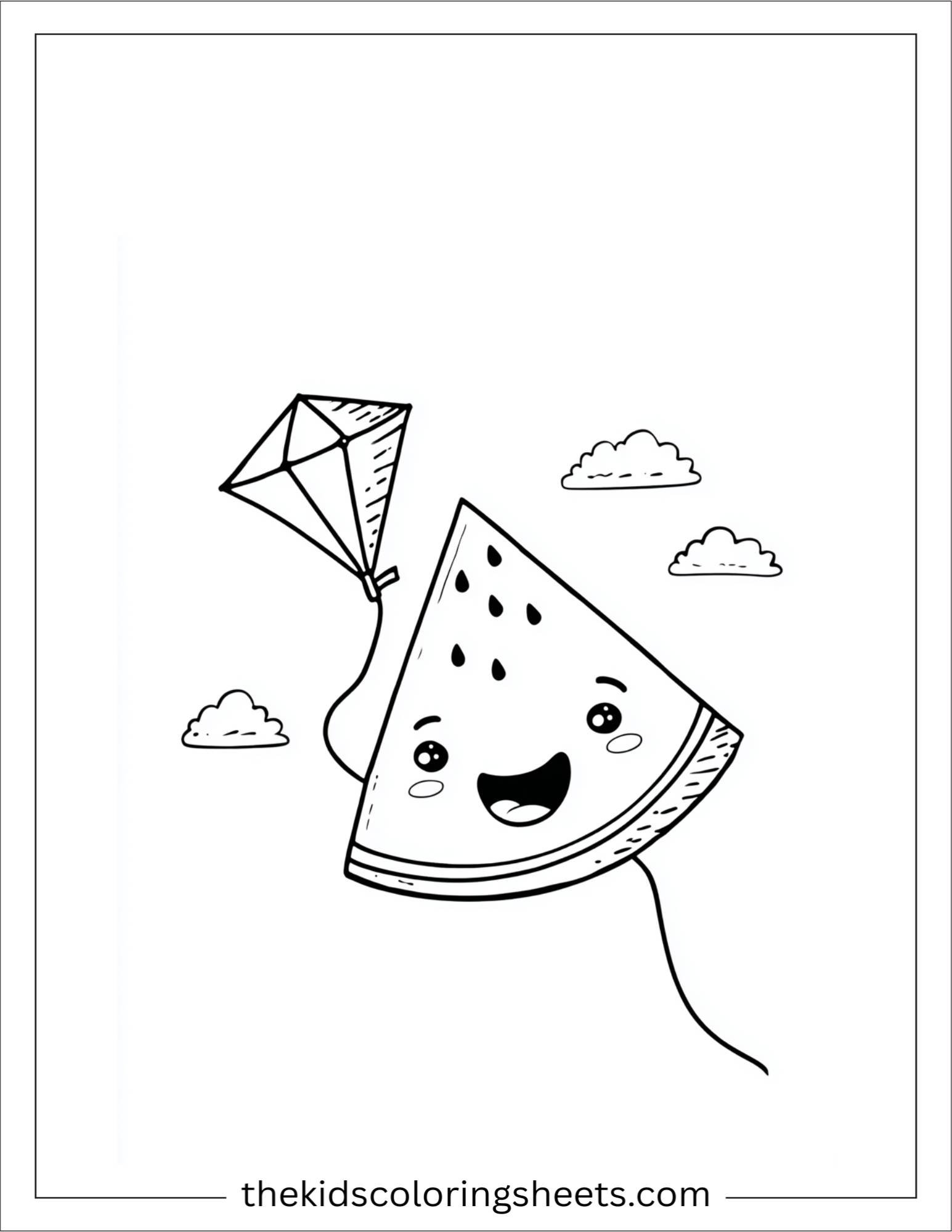 Watermelon flying kite