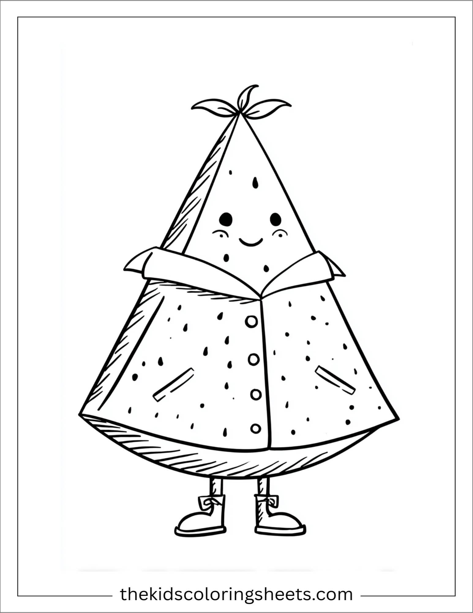 Watermelon in raincoat
