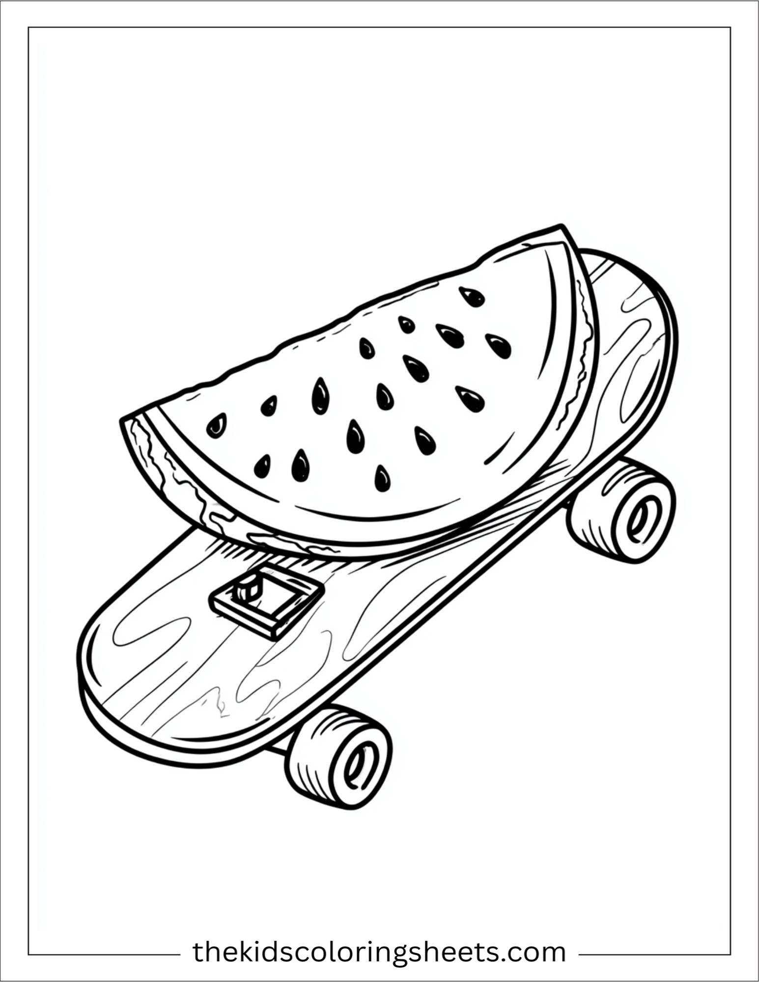 Watermelon skateboarding