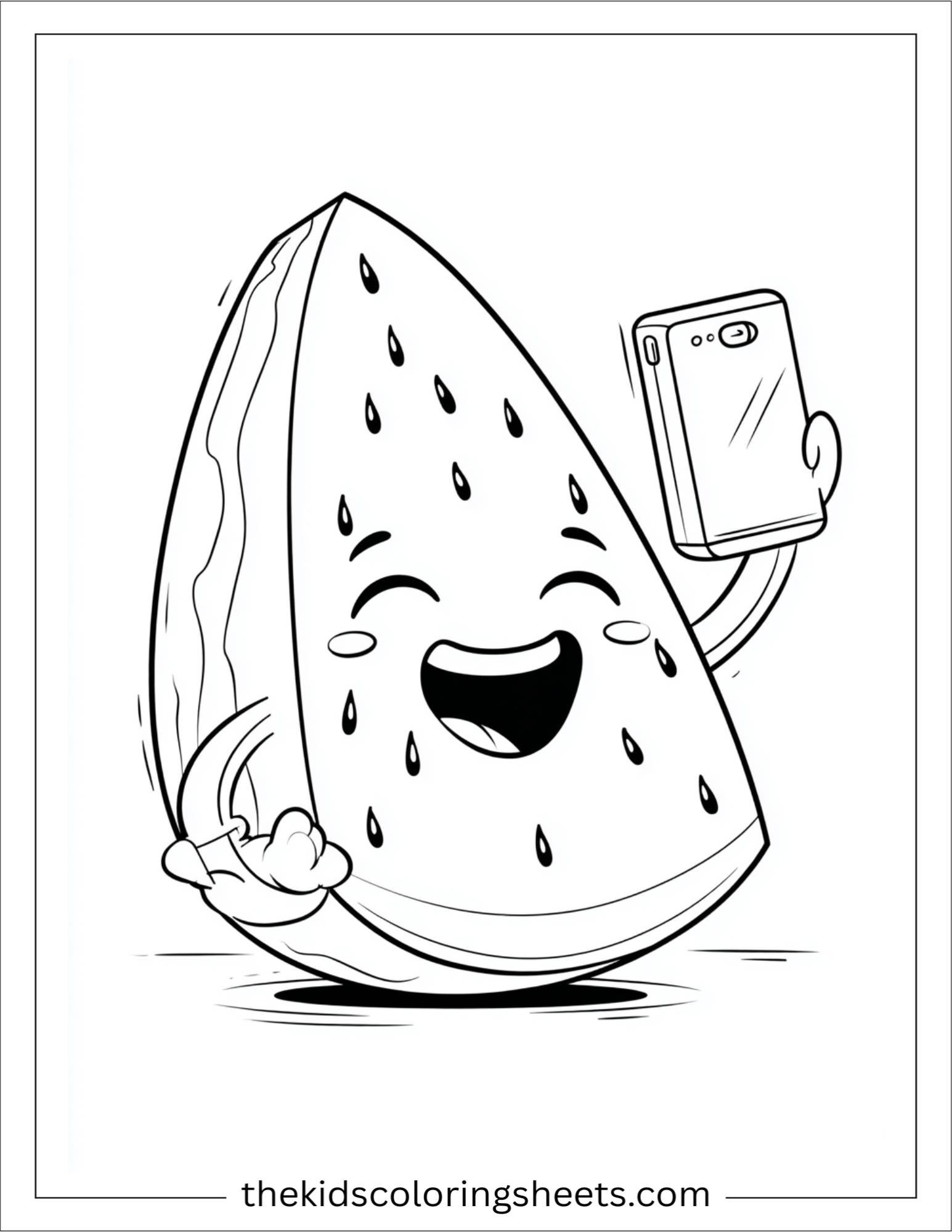 Watermelon taking selfie