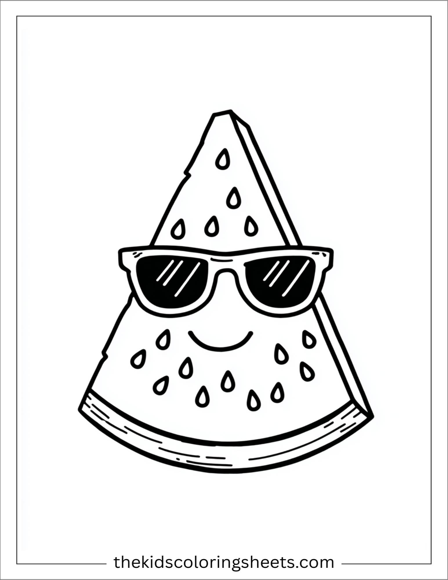 Watermelon with sunglasses