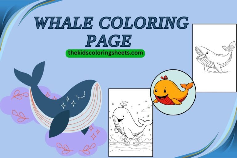 Whale coloring page