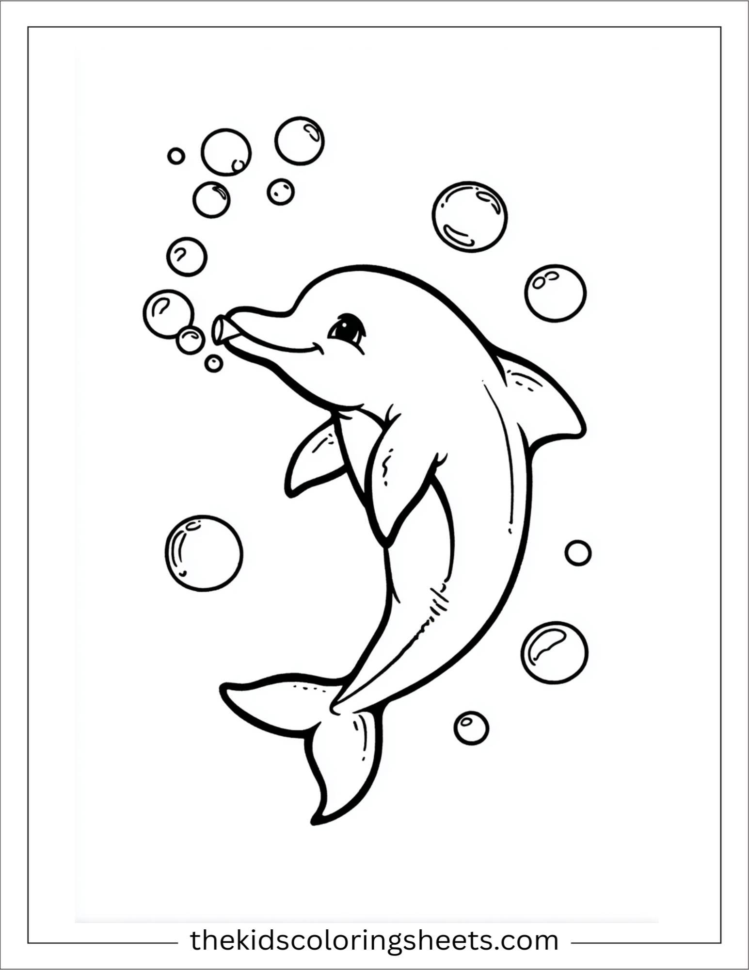 dolphin blowing bubbles