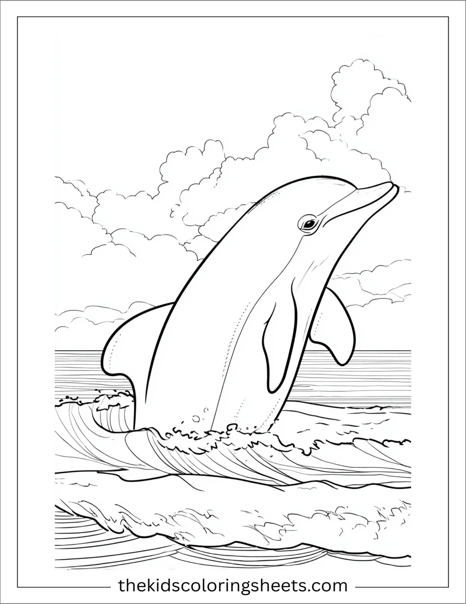 dolphin peeking above water