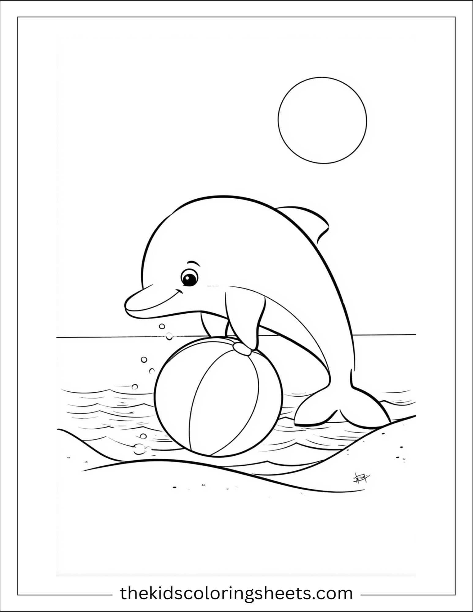 dolphin playing with a beach ball