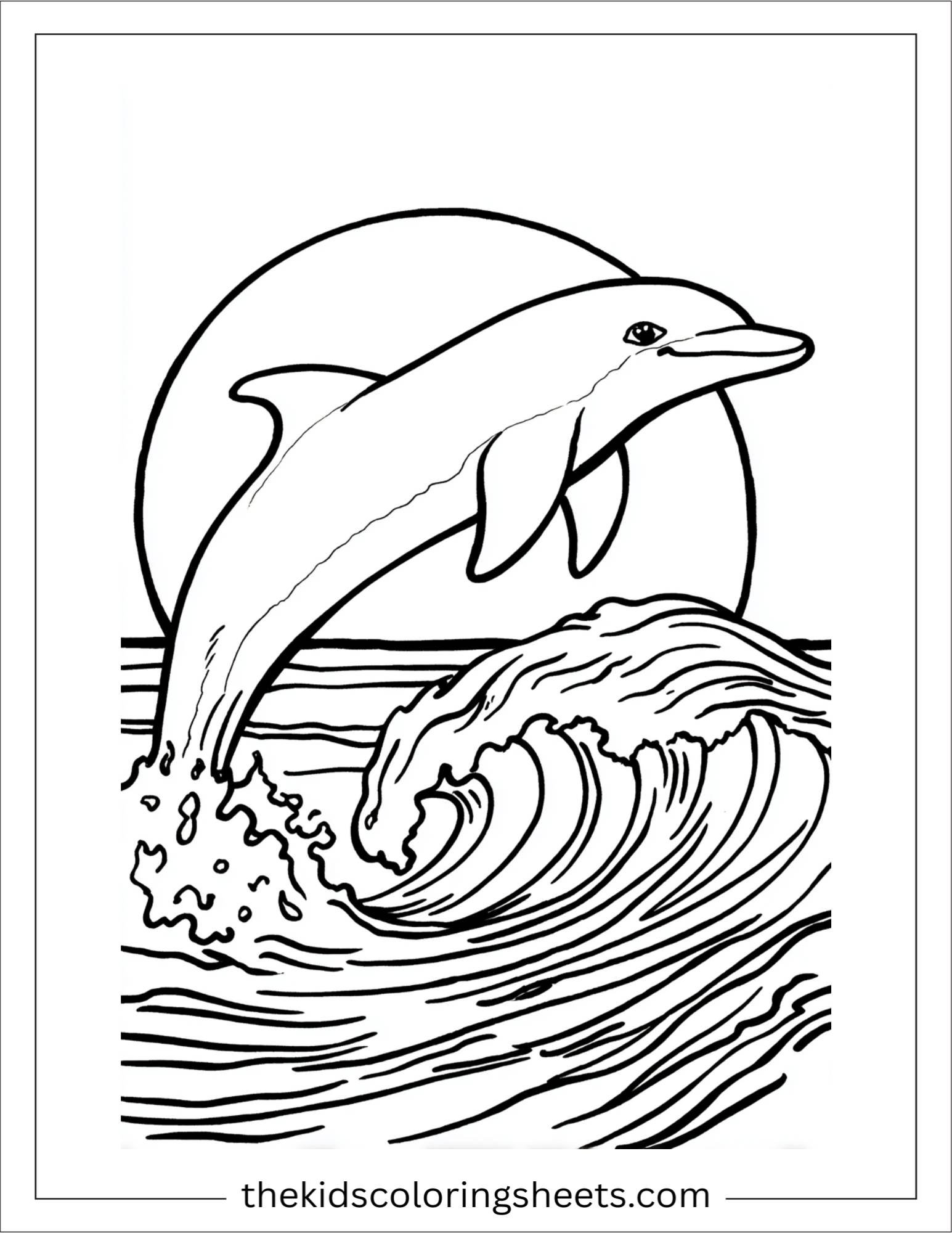 dolphin riding a wave