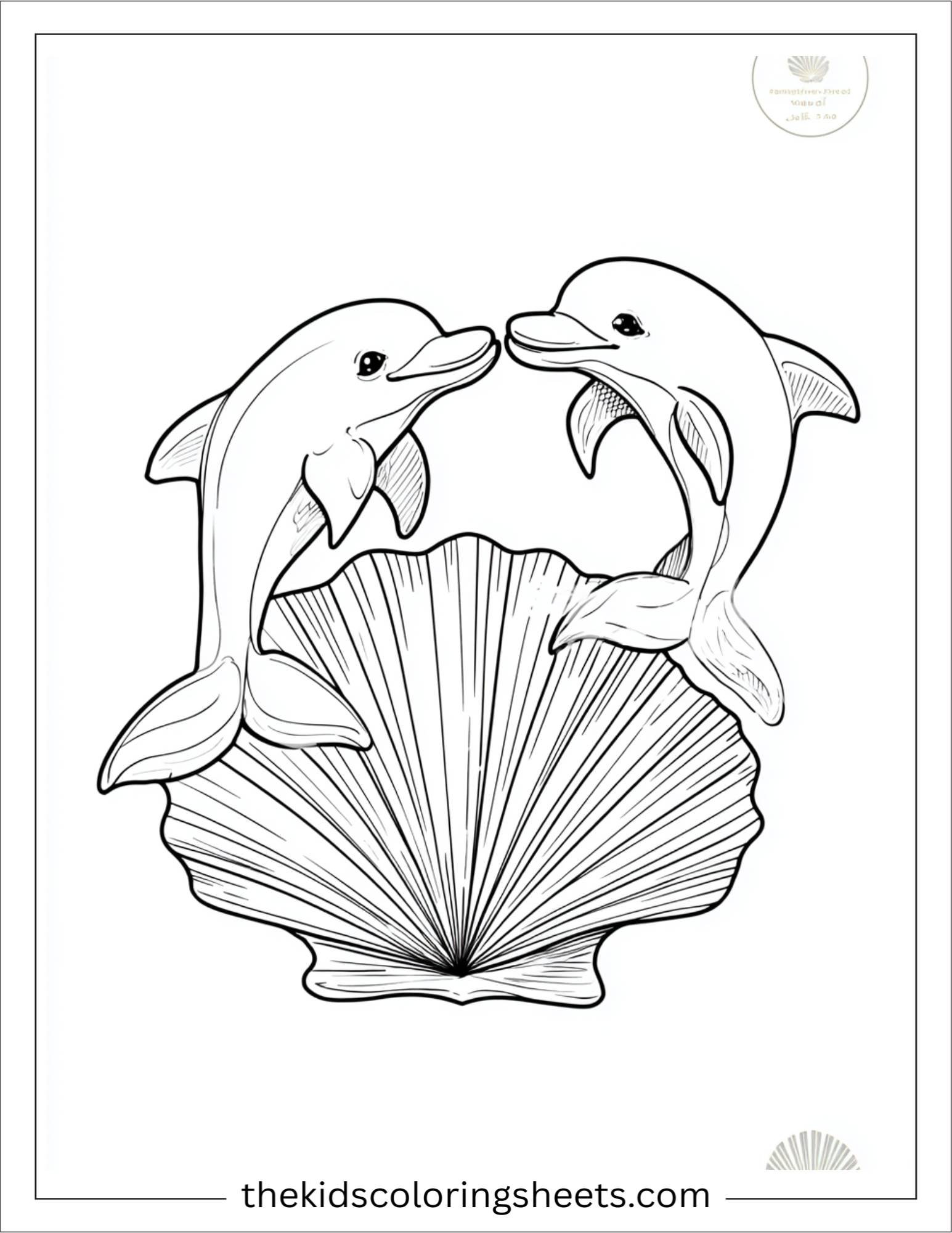 dolphin sharing a shell