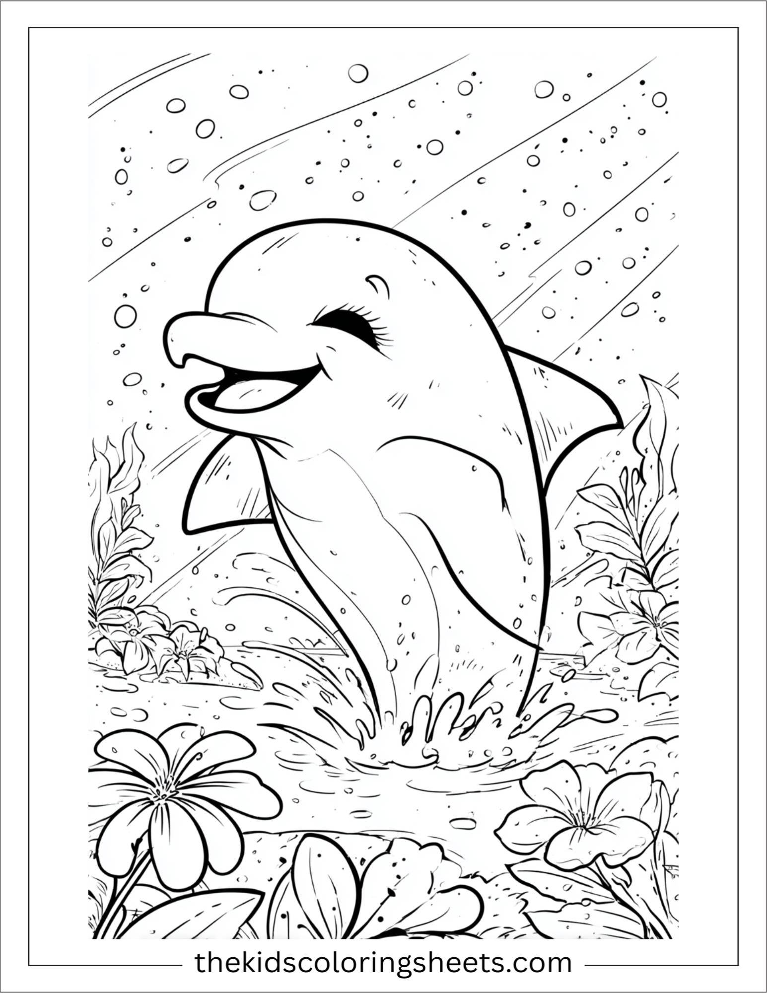 dolphin splashing joyfully