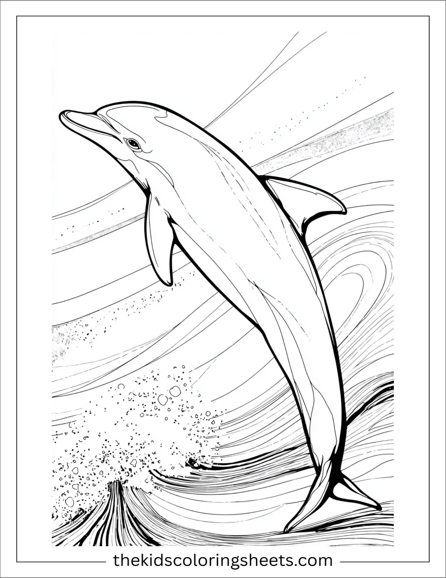 dolphin stretching in water