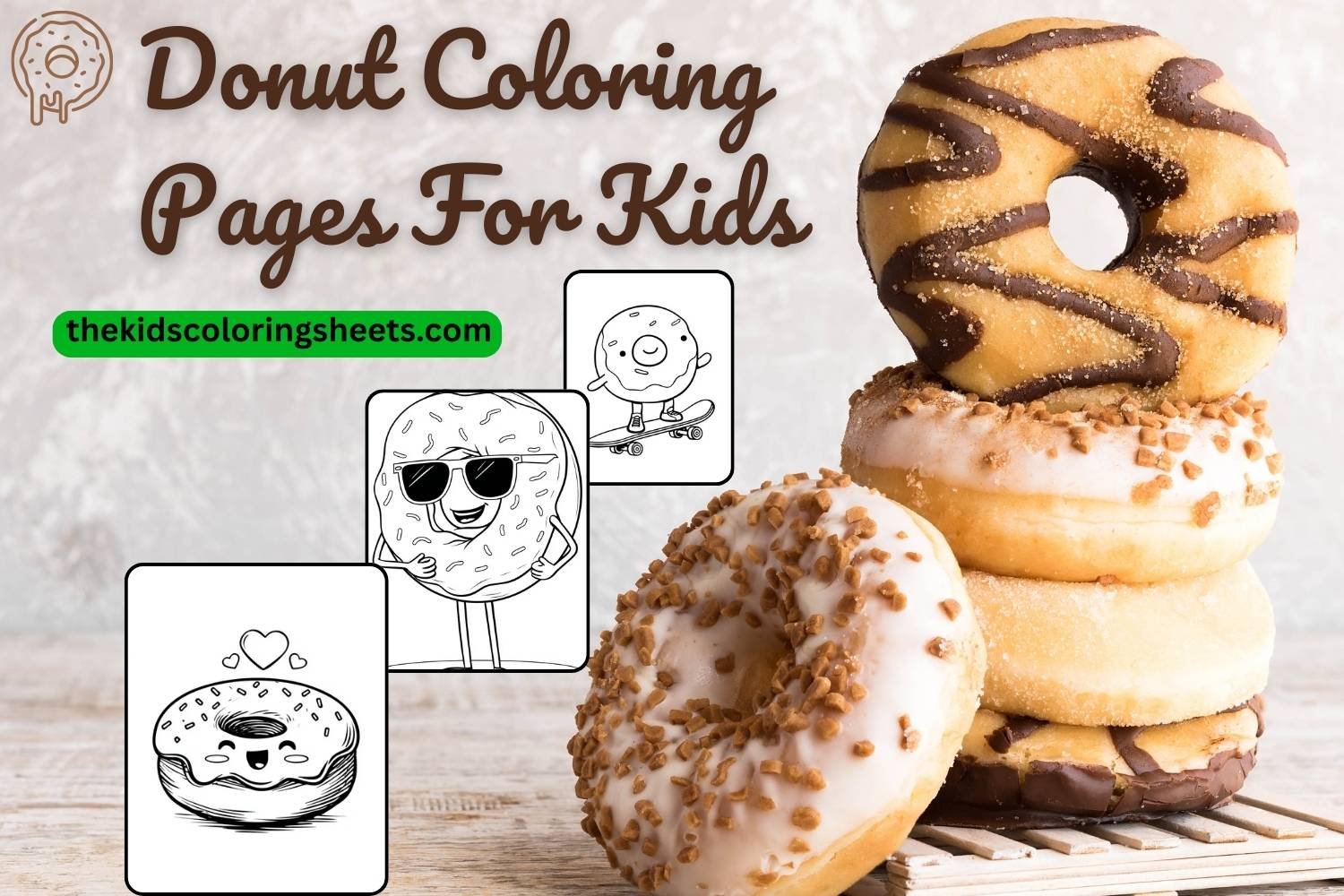 donut coloring pages for kids