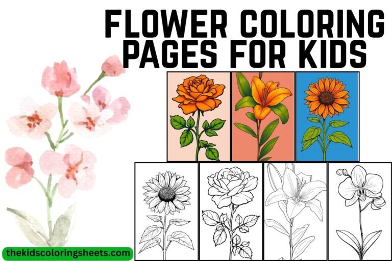 Flower Coloring Pages for Kids 30 Beautiful Blossoms to Color and Enjoy