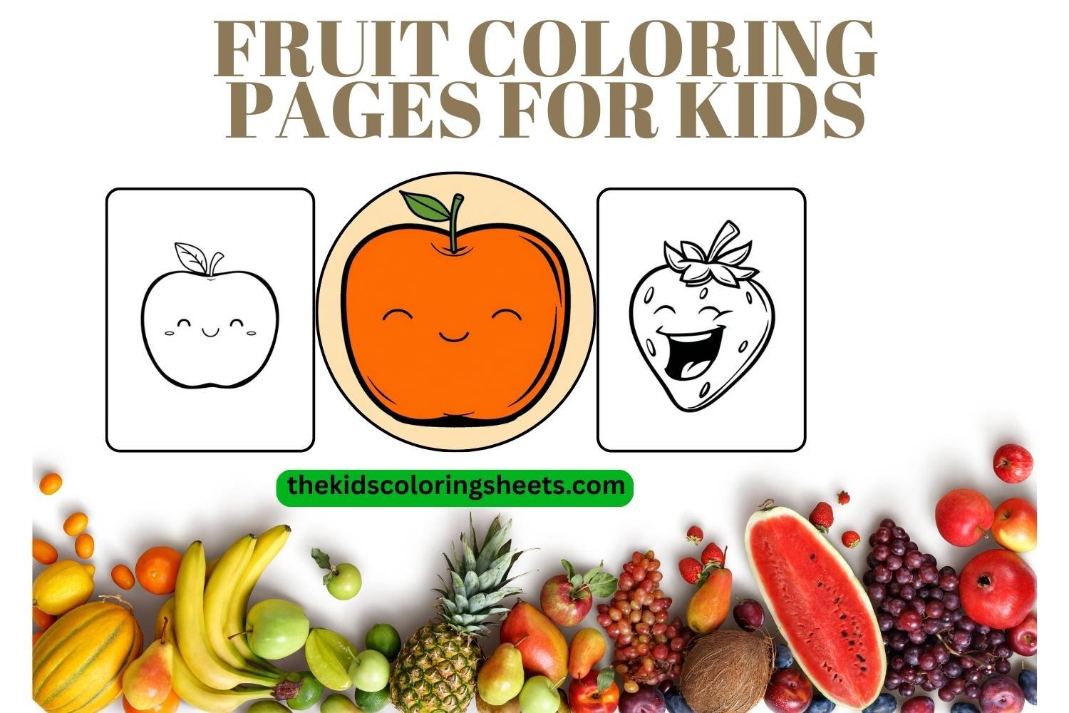 fruit coloring pages for kids