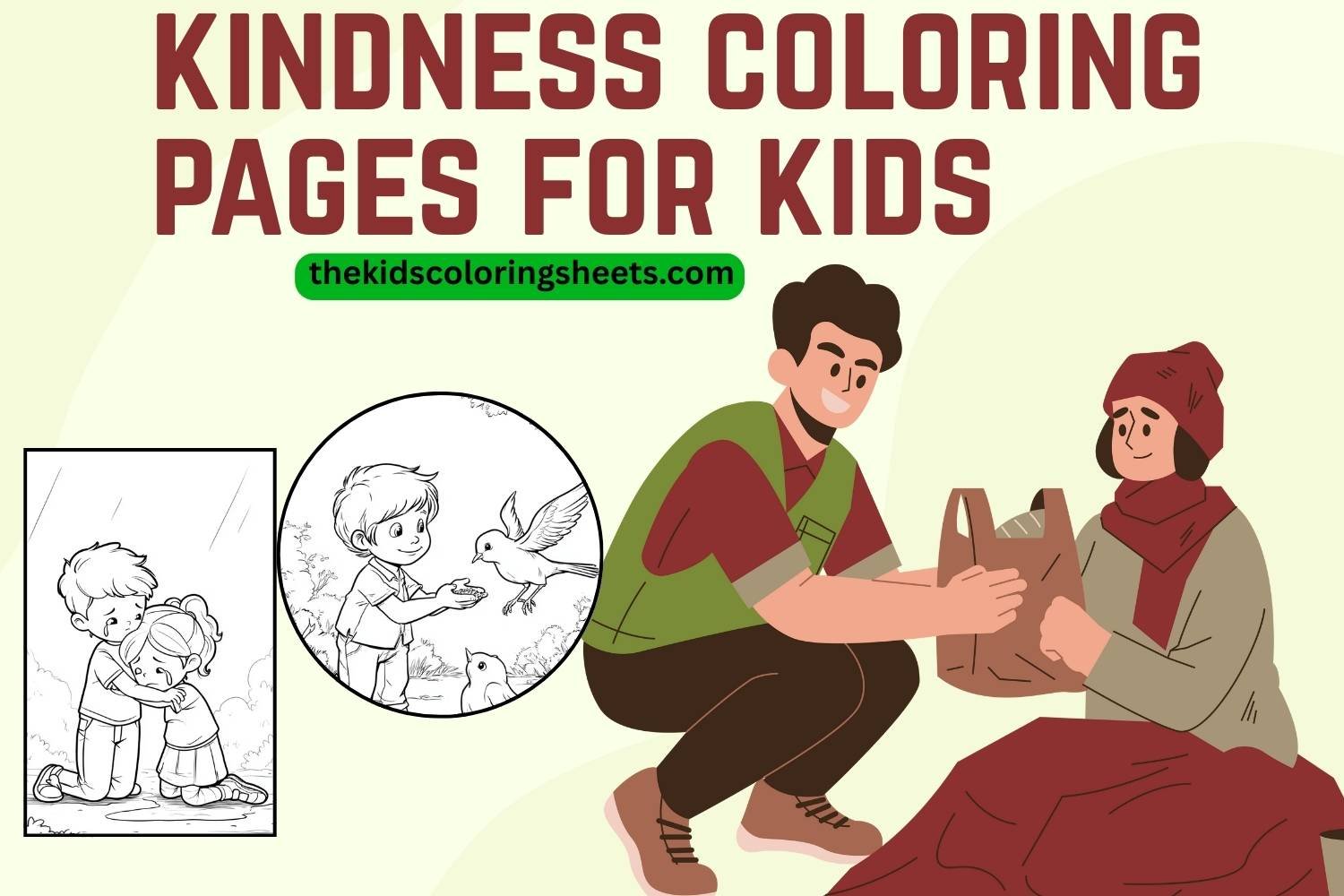 Kindness Coloring Pages for Kids 30+ Heartwarming Printable Activities to Inspire Caring and Sharing