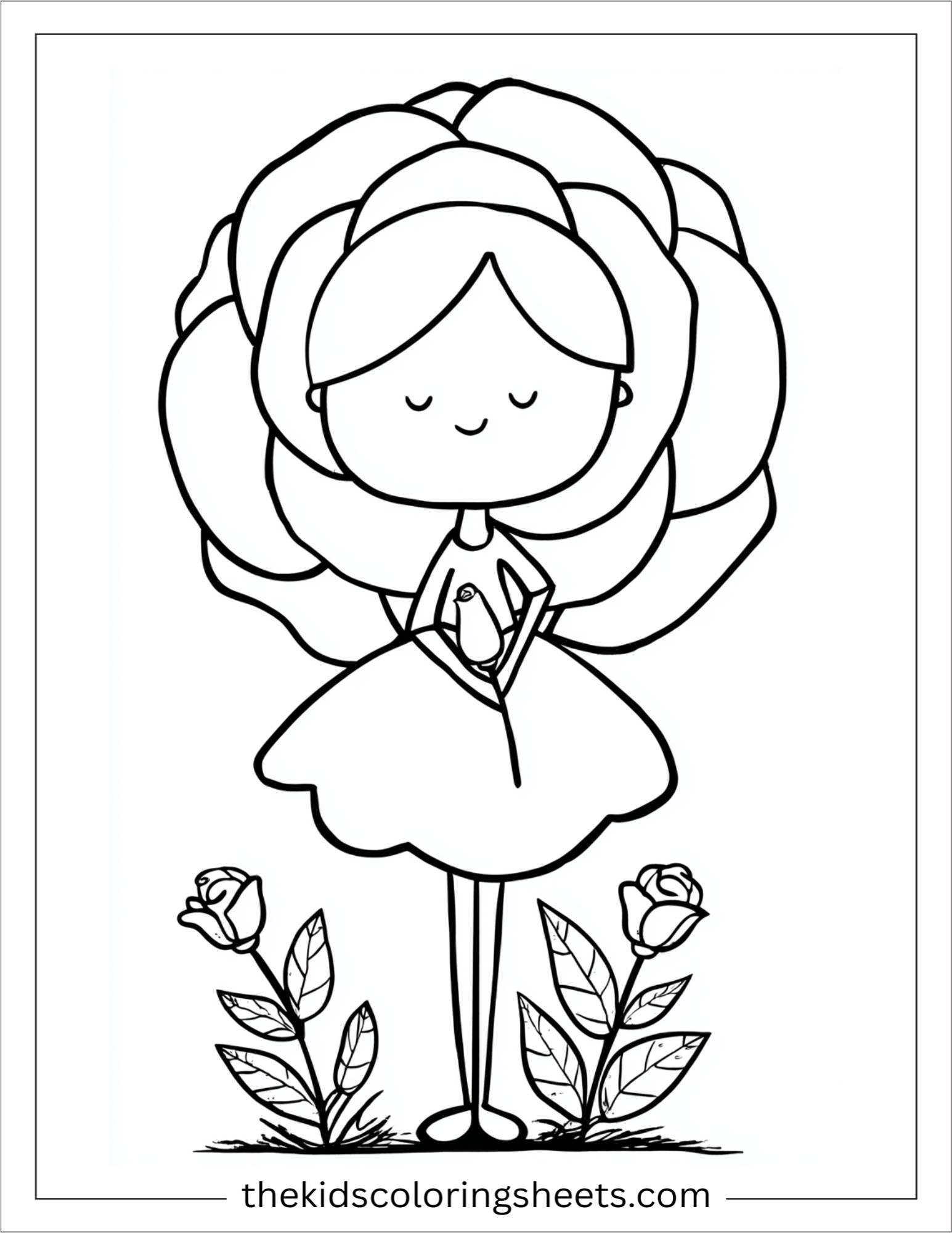 rose dancing in garden