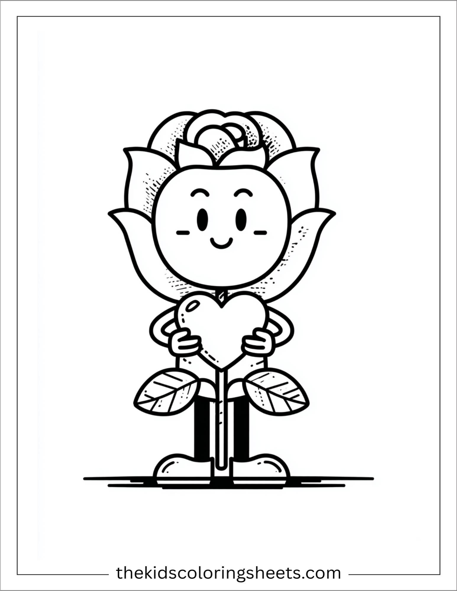 the rose Holding Heart