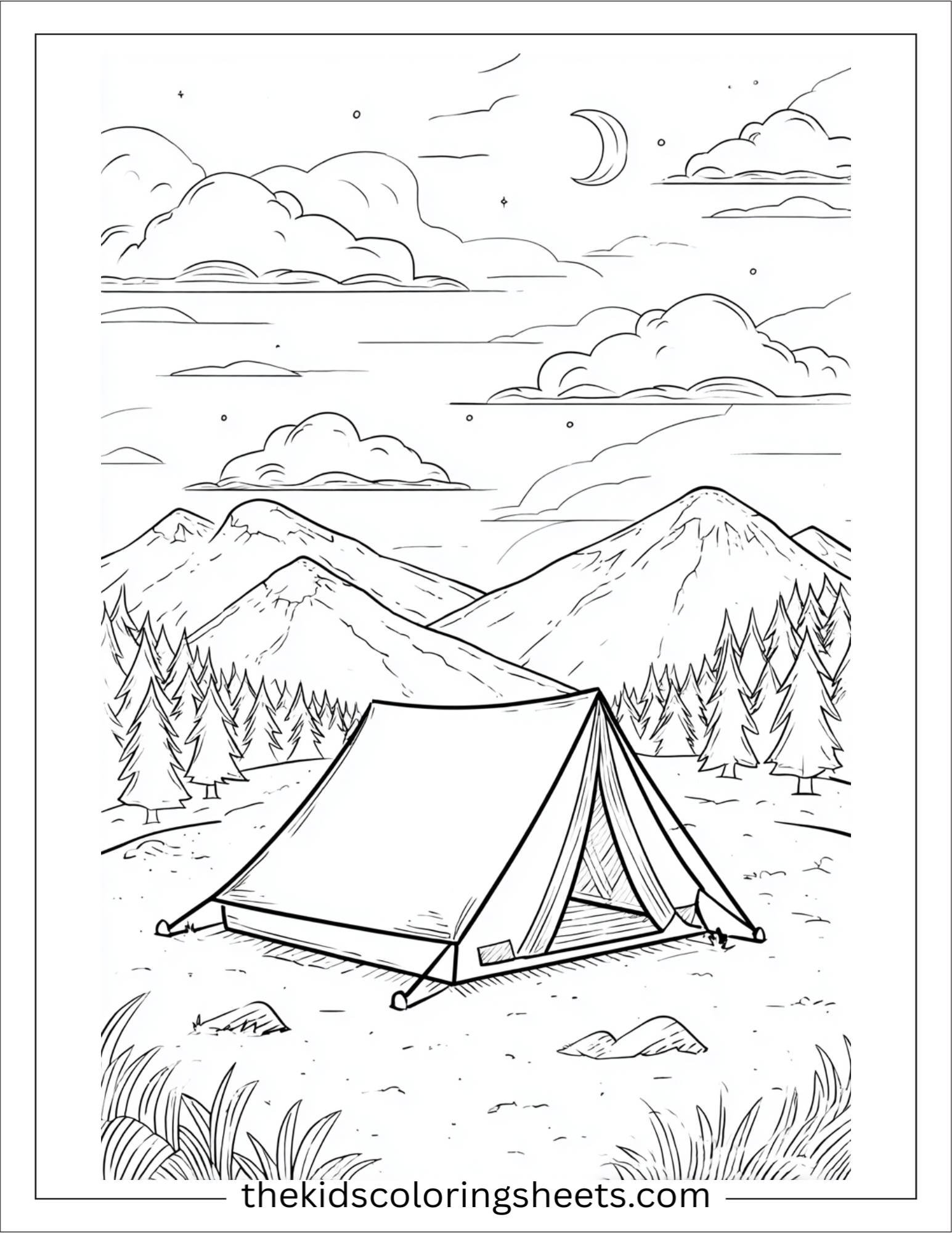 June camping night