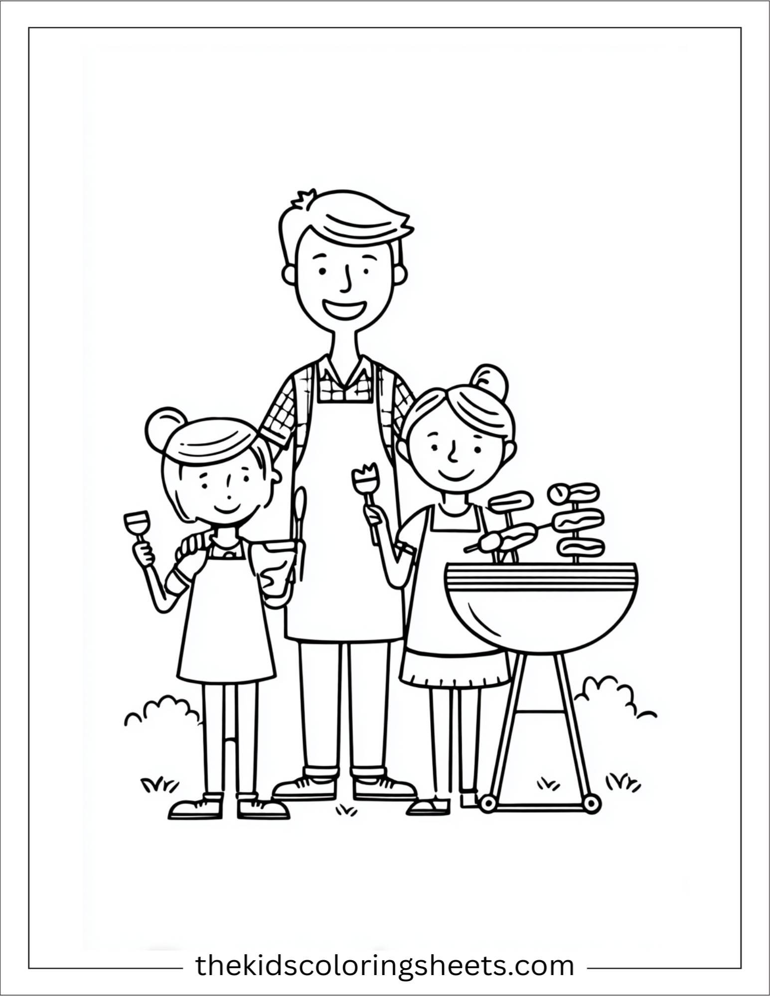 June dad and kids barbecue