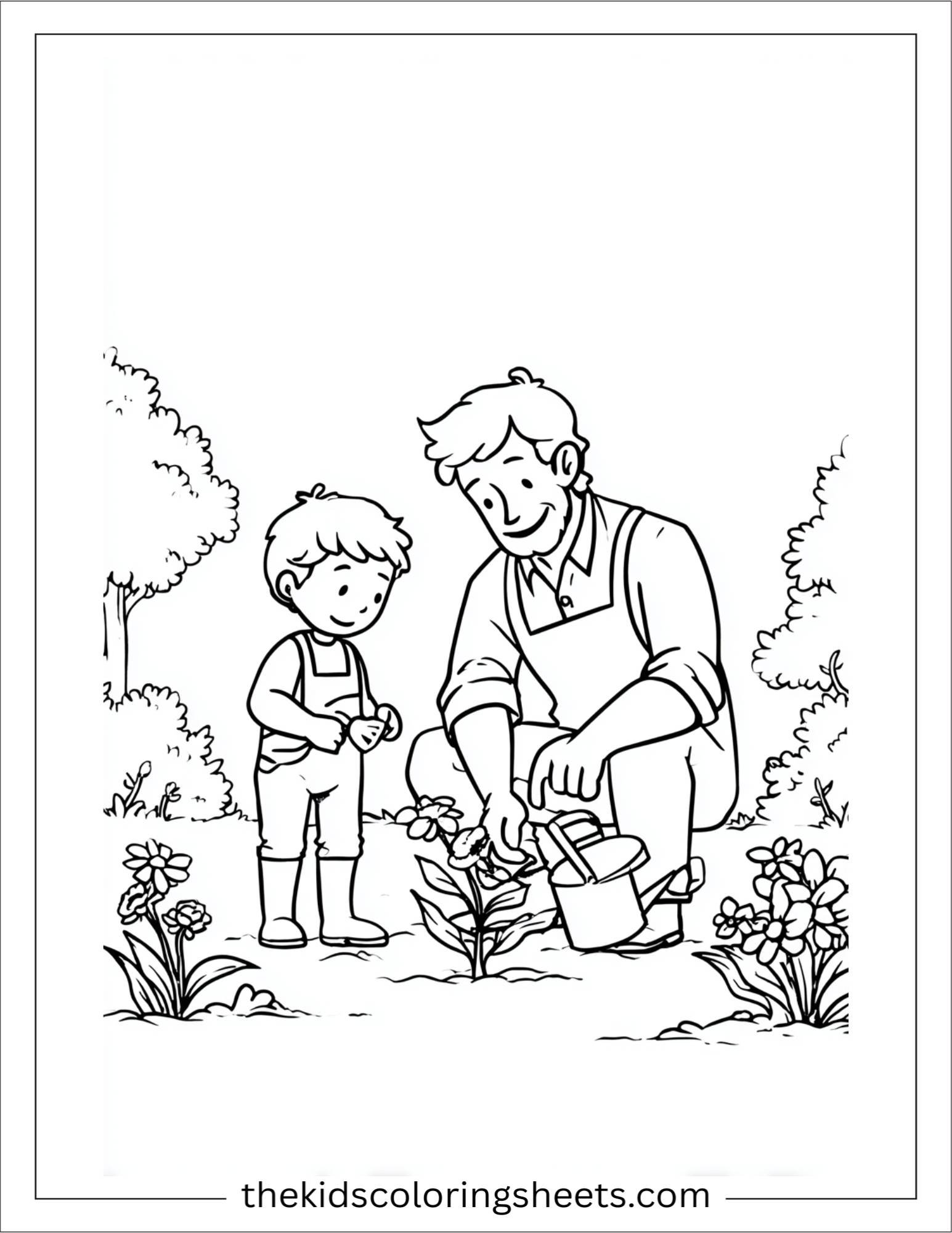 June gardening with dad