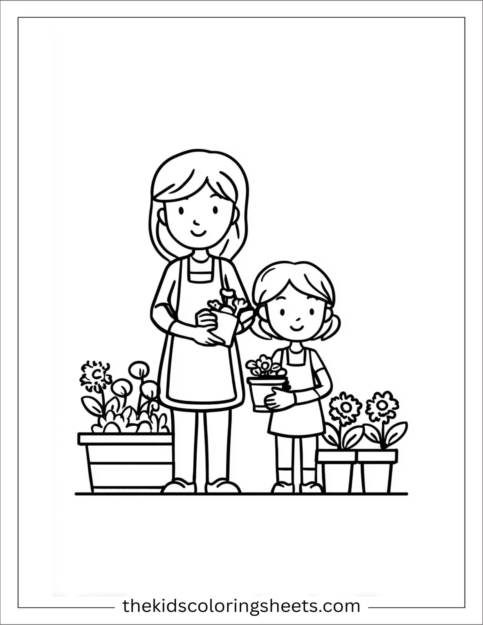 May gardening with mom