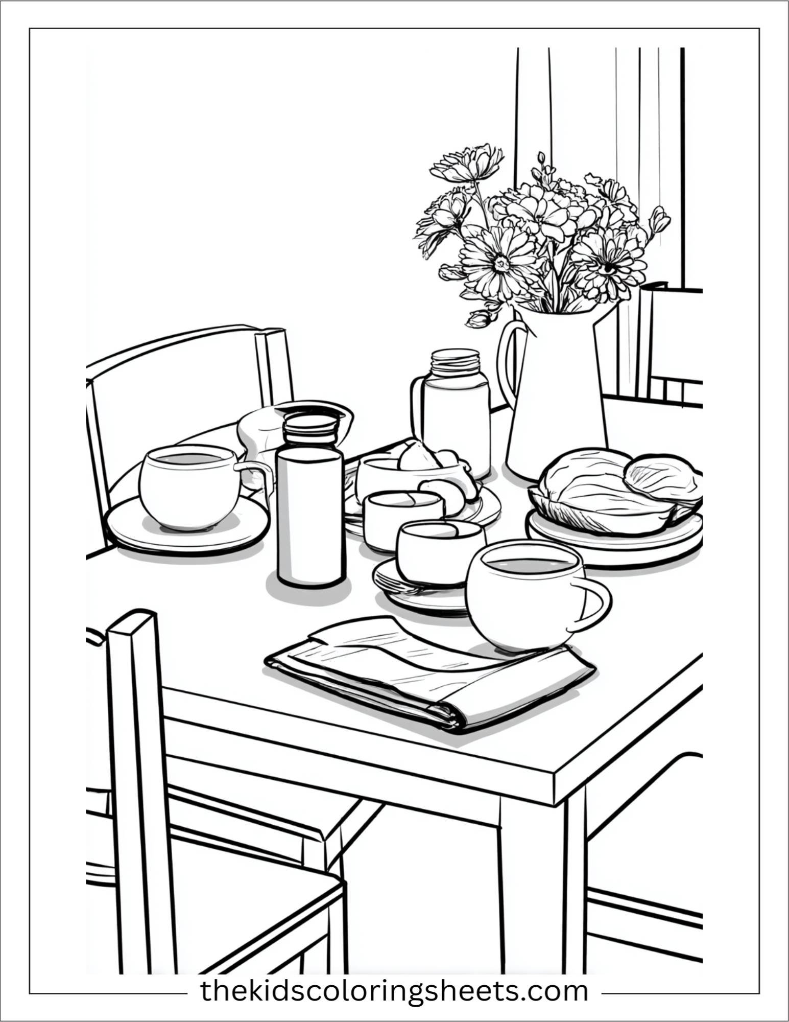 May mothers day breakfast table