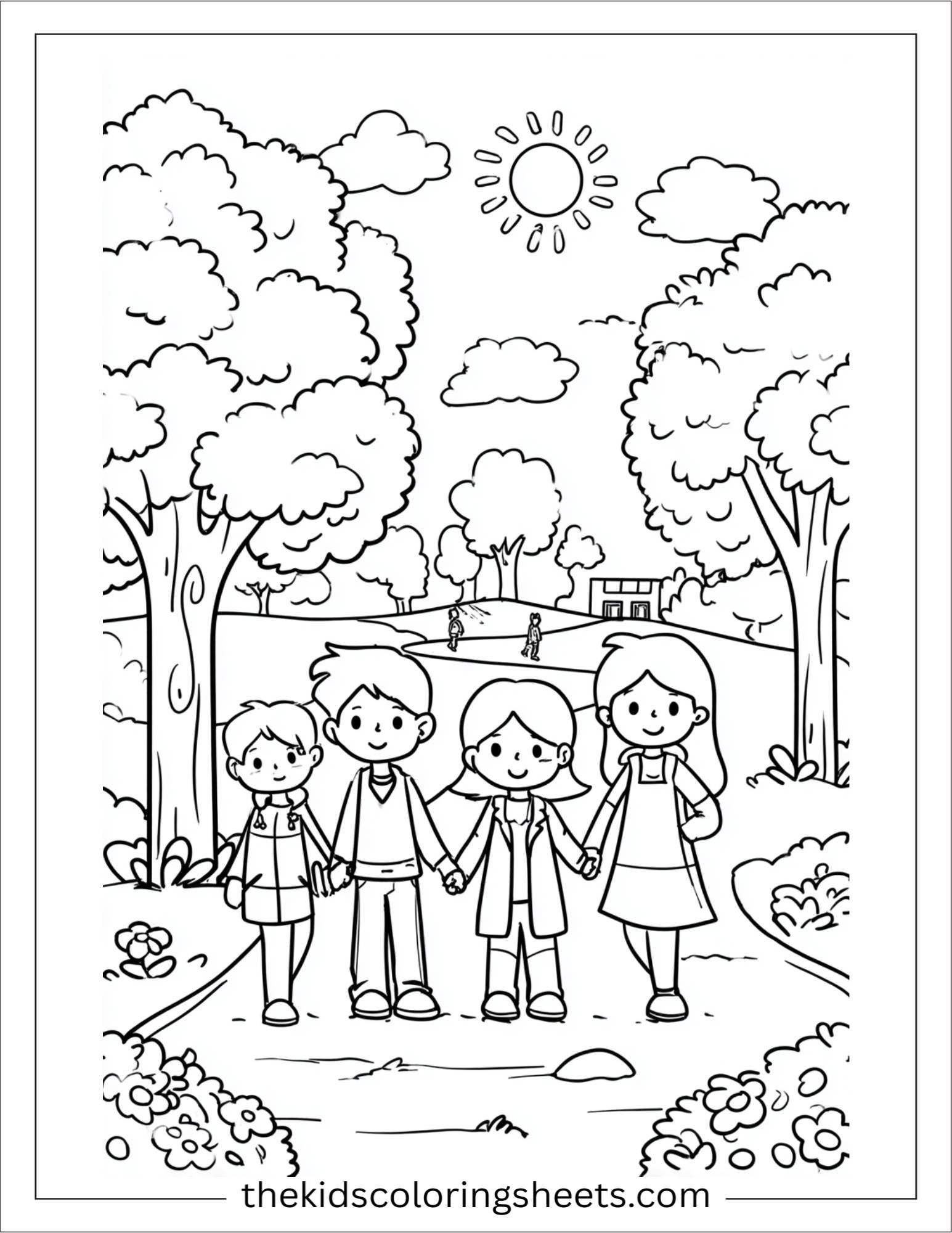 May sunny park walk