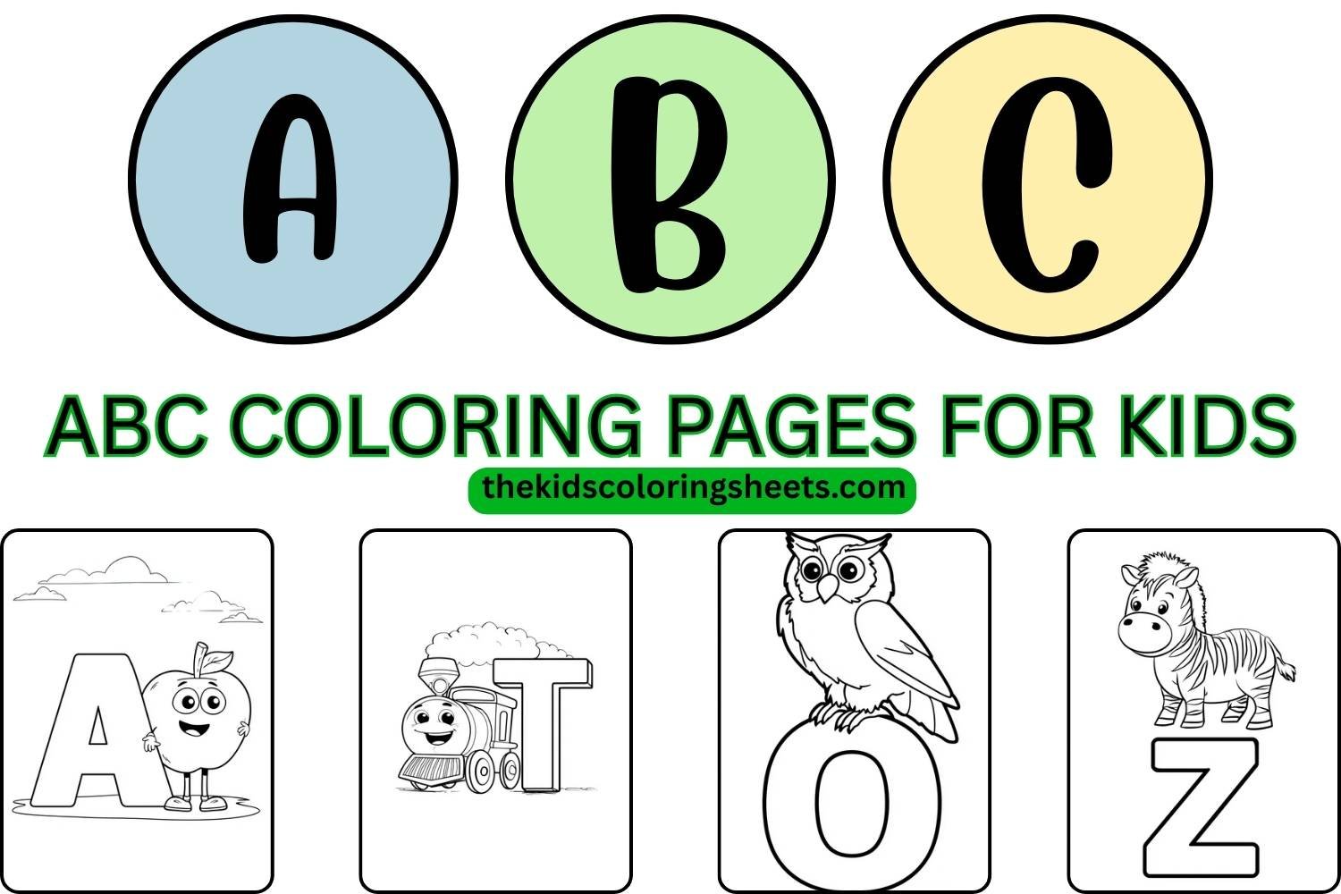 abc coloring pages for kids
