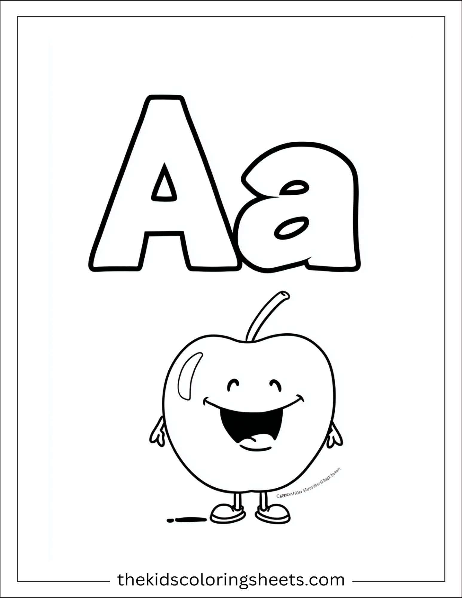 alphabet Aa coloring page