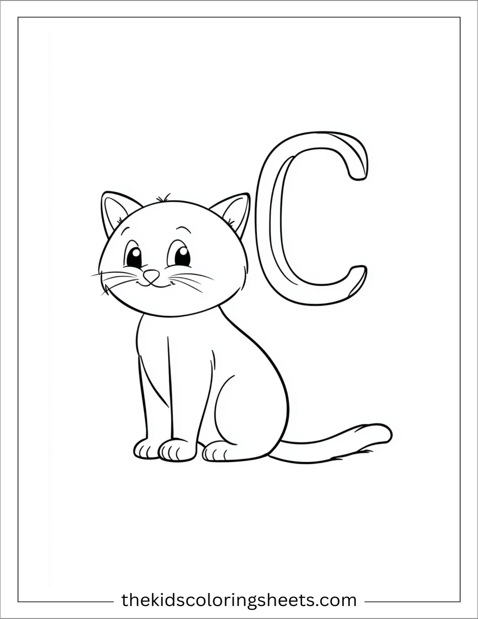 alphabet C coloring page