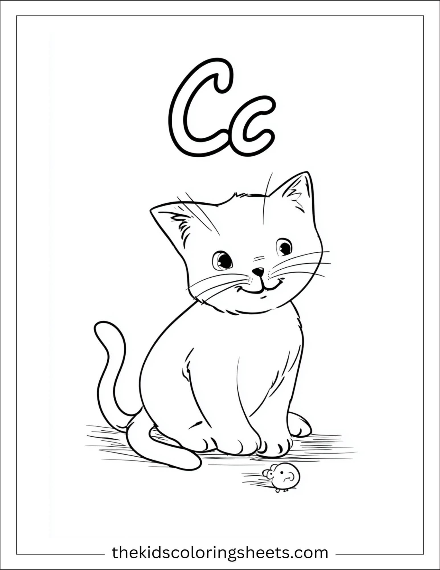 alphabet Cc coloring page