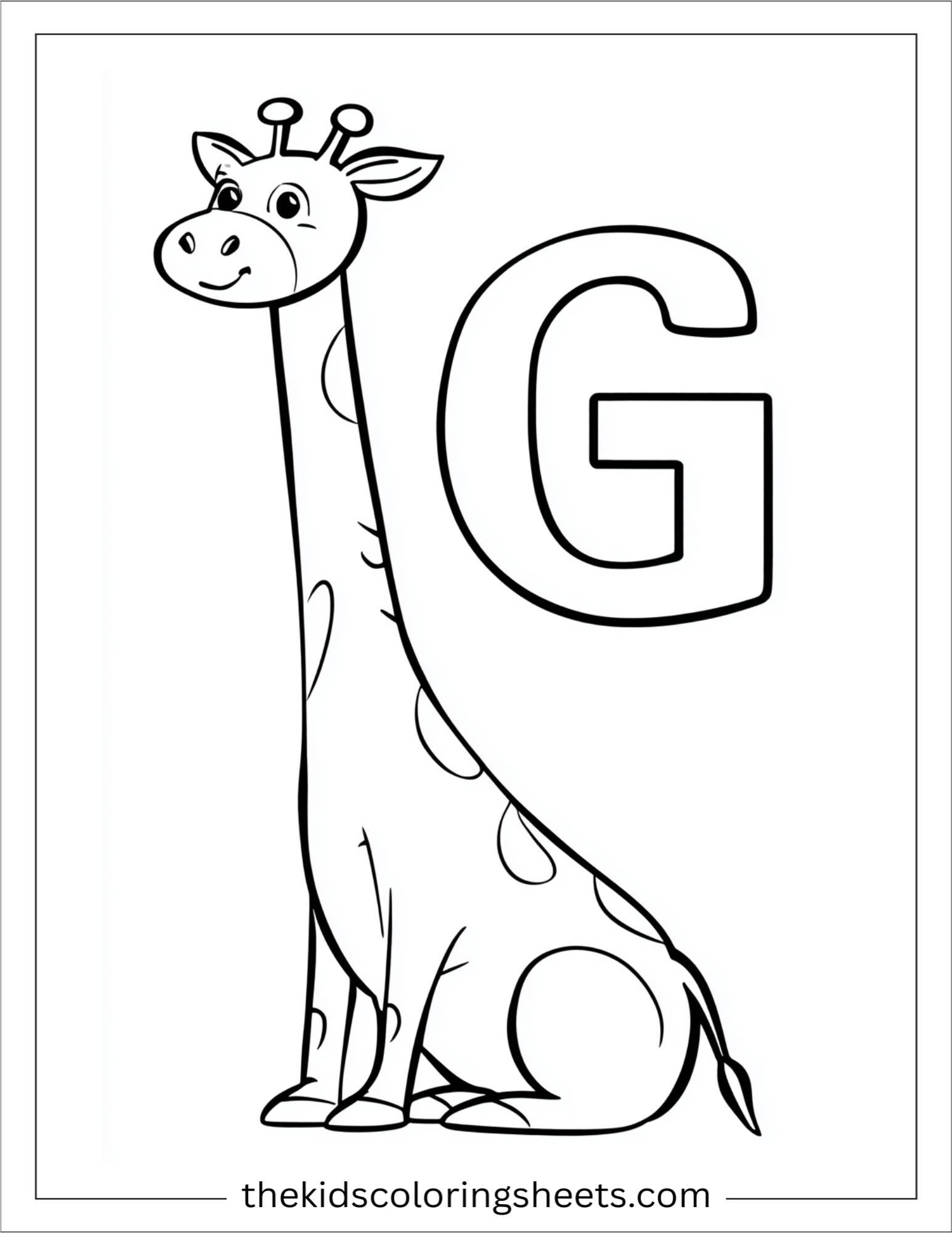 alphabet G coloring page
