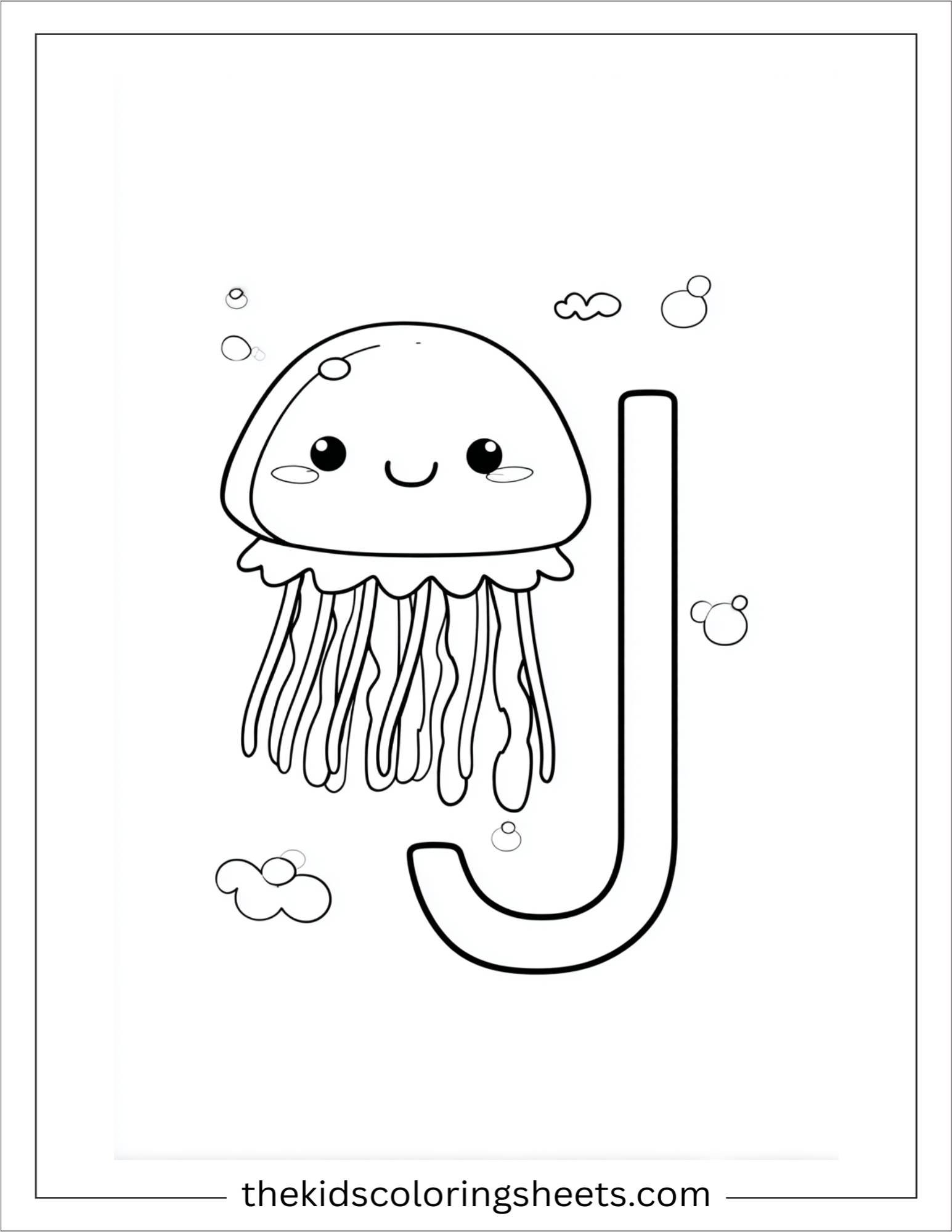 alphabet J coloring page