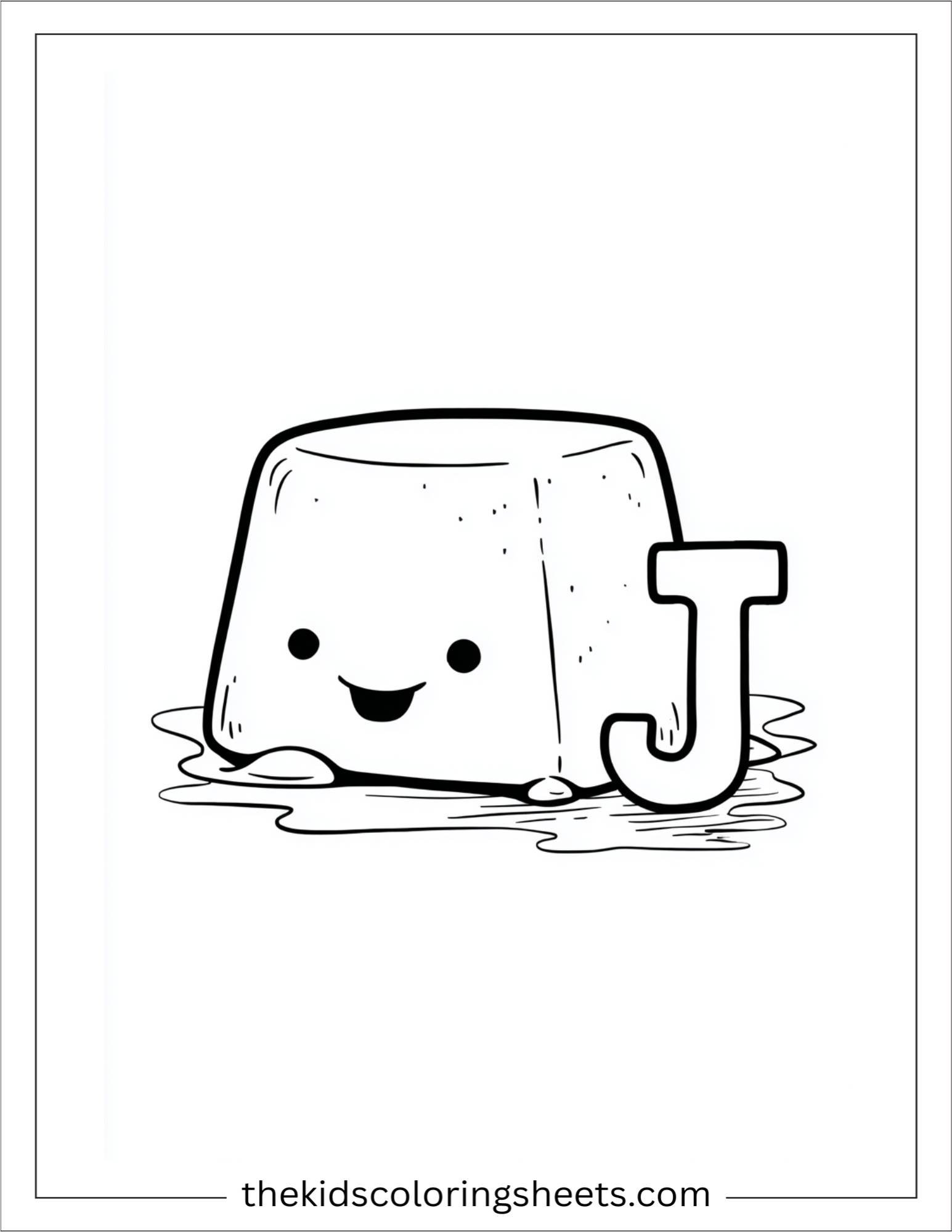 alphabet J jelly coloring page
