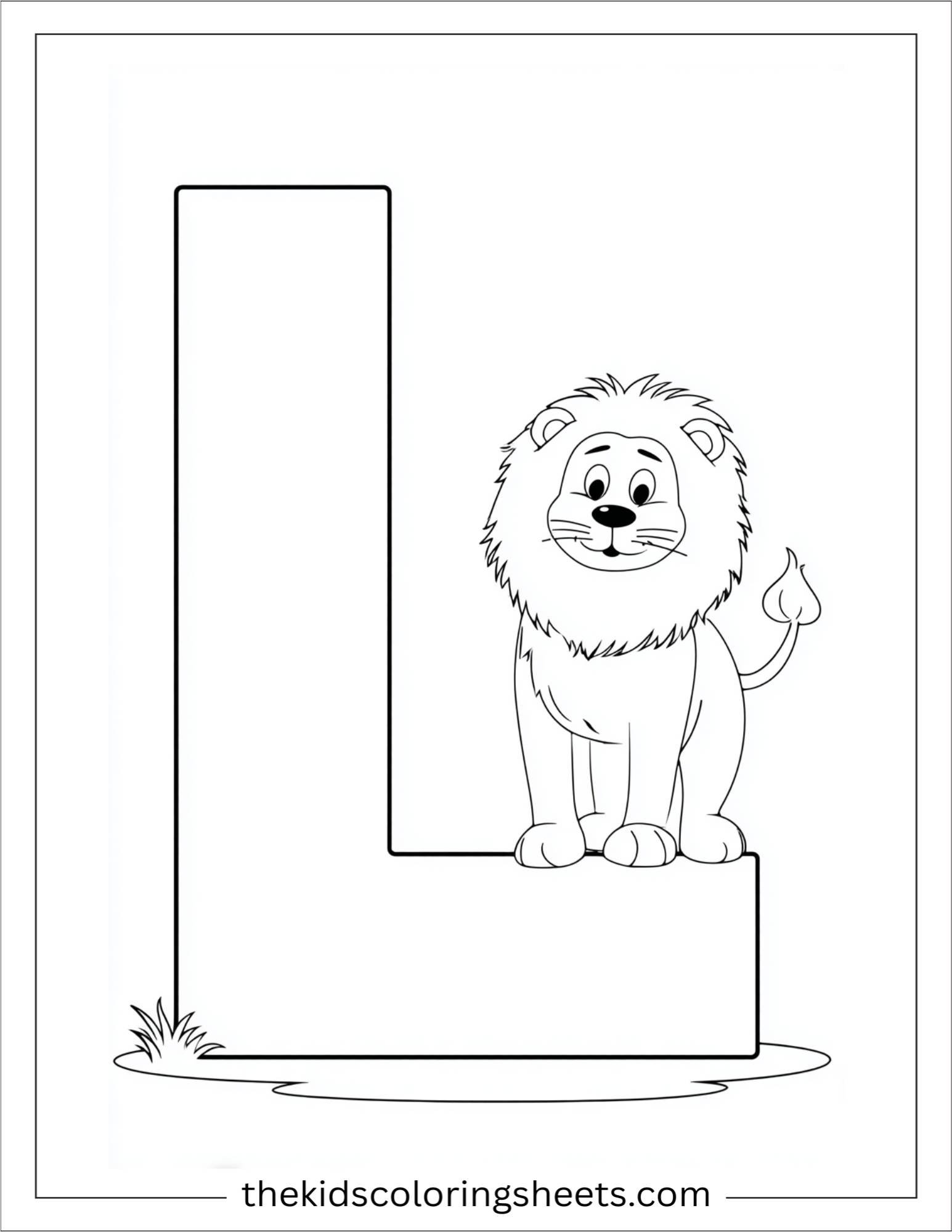 alphabet L coloring page