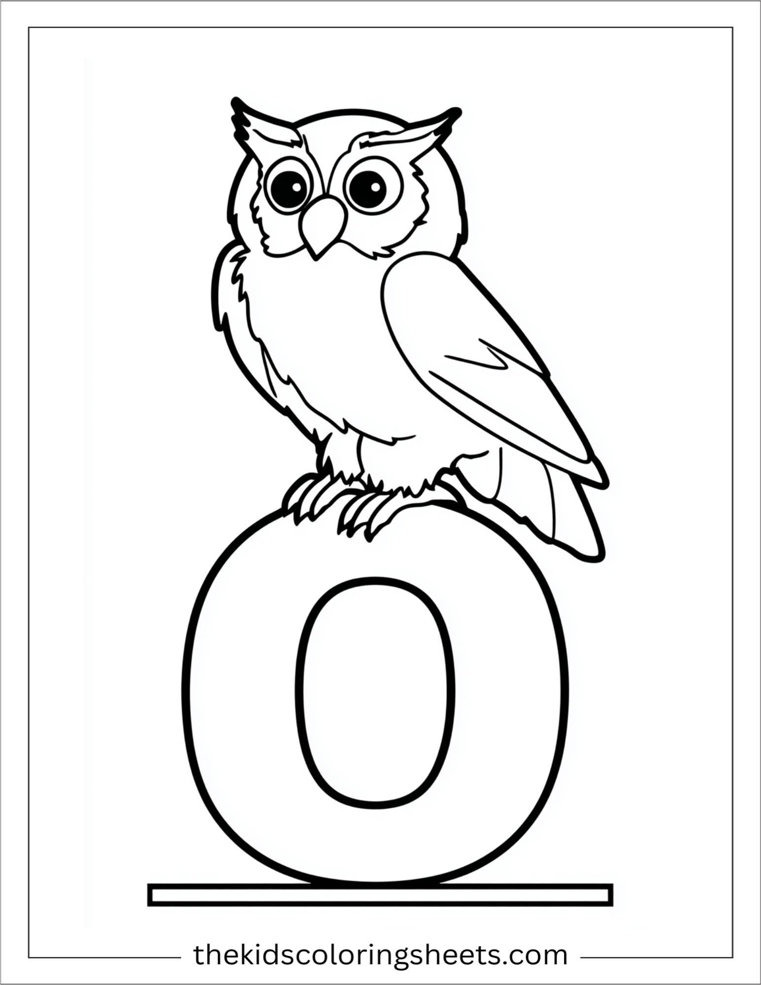 alphabet O coloring page