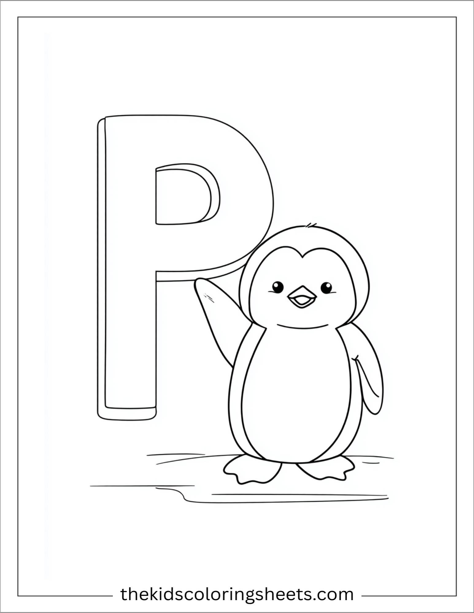 alphabet P coloring page