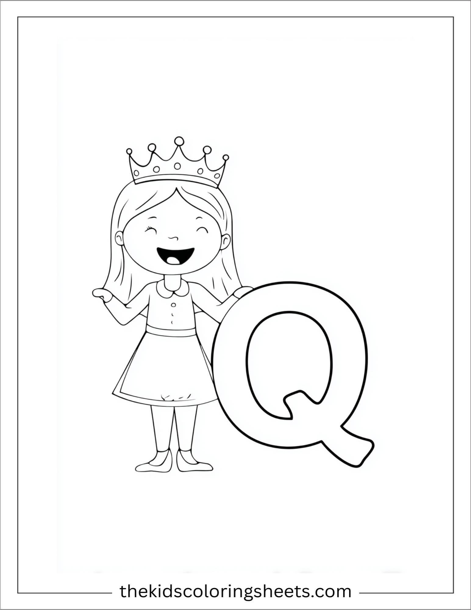 alphabet Q coloring page