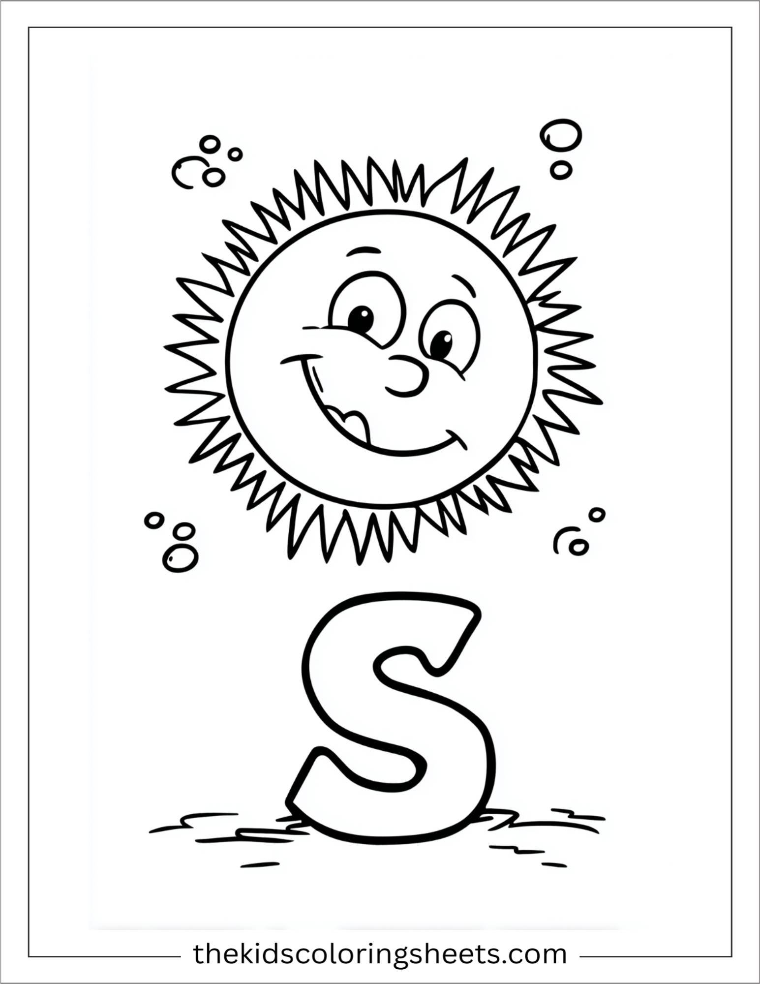 alphabet S coloring page