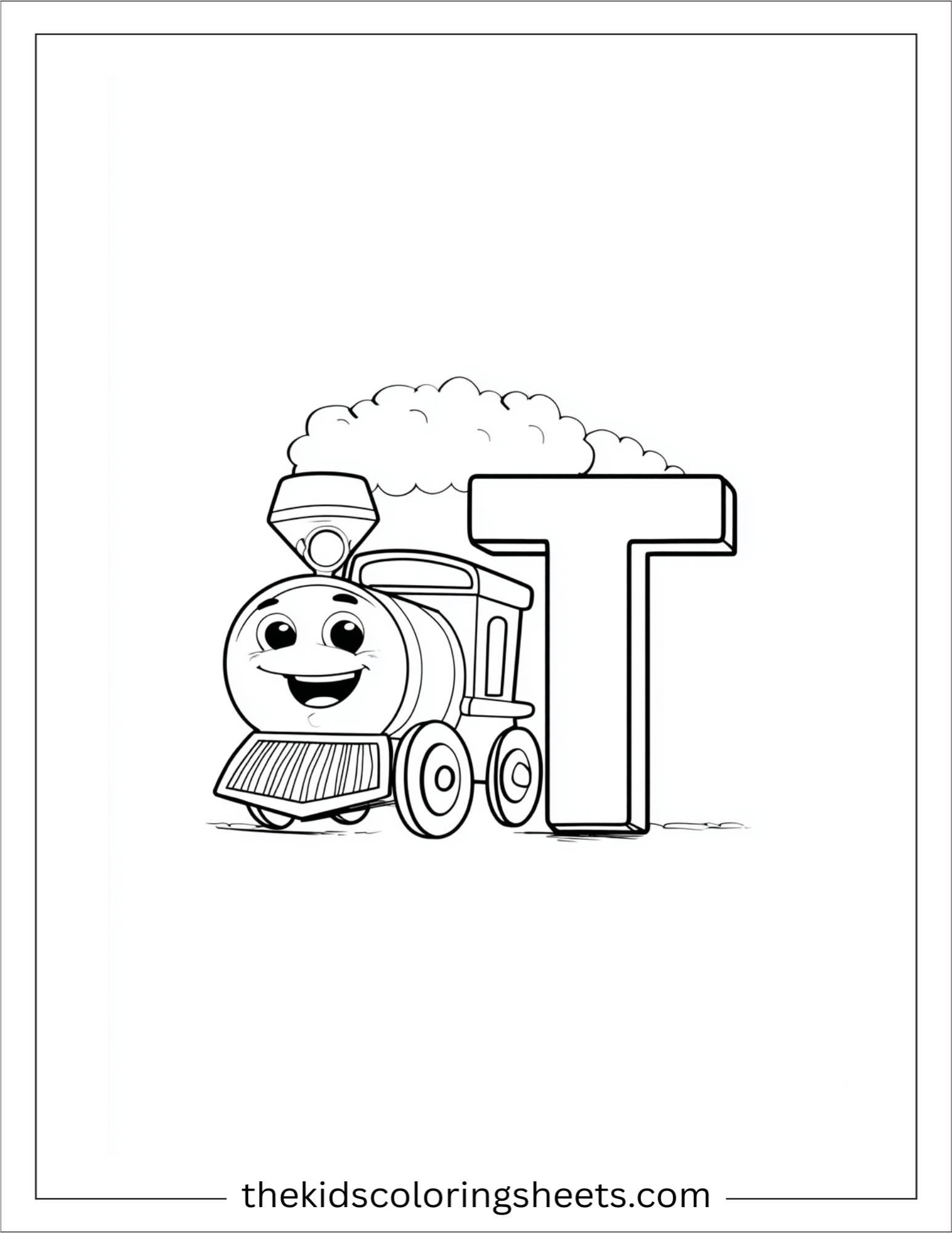 alphabet T coloring page