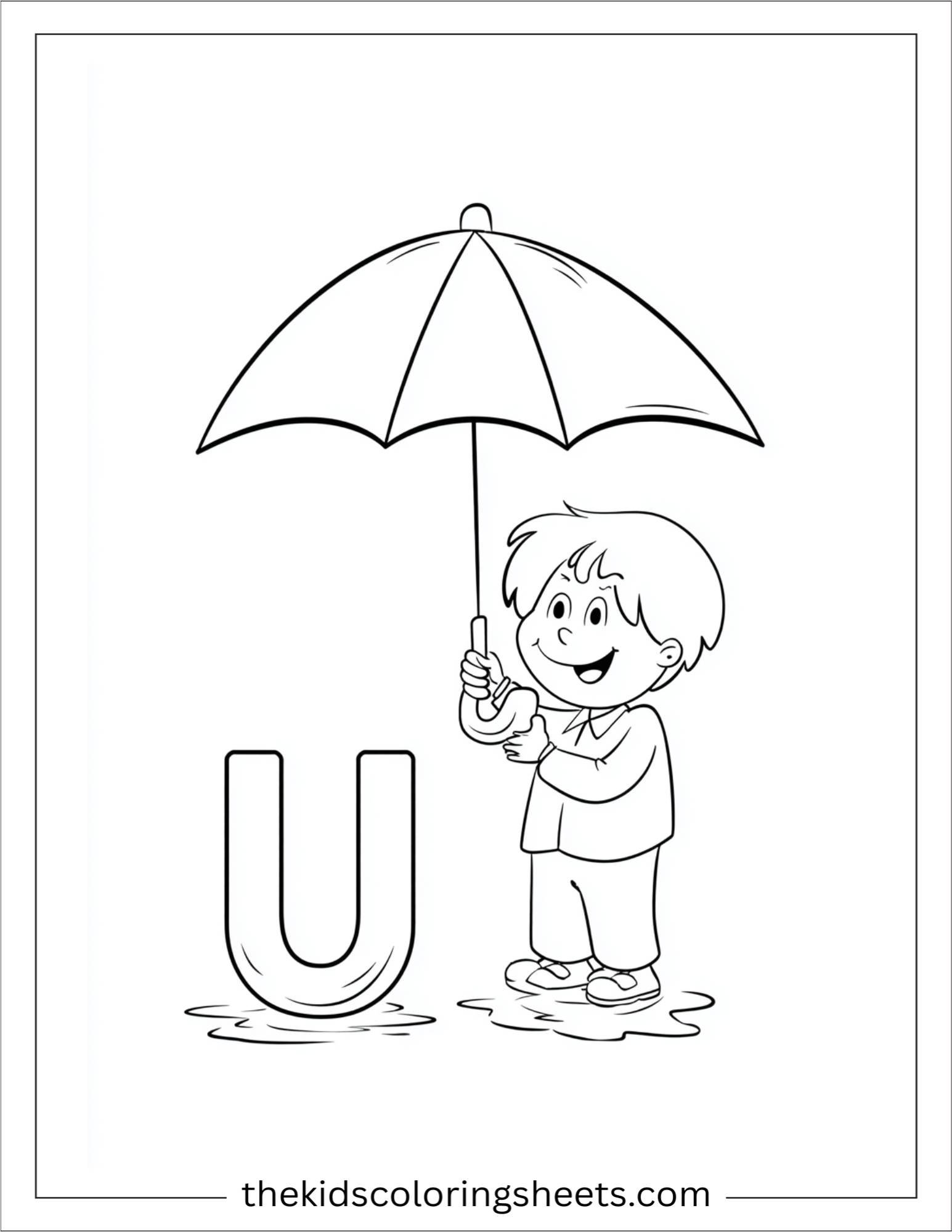 alphabet U coloring page