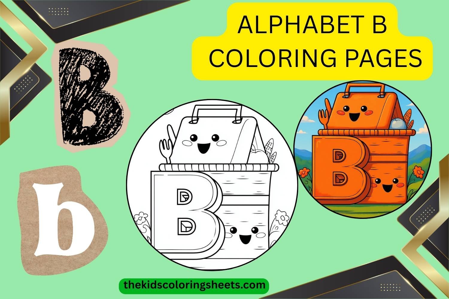 alphabet b coloring pages