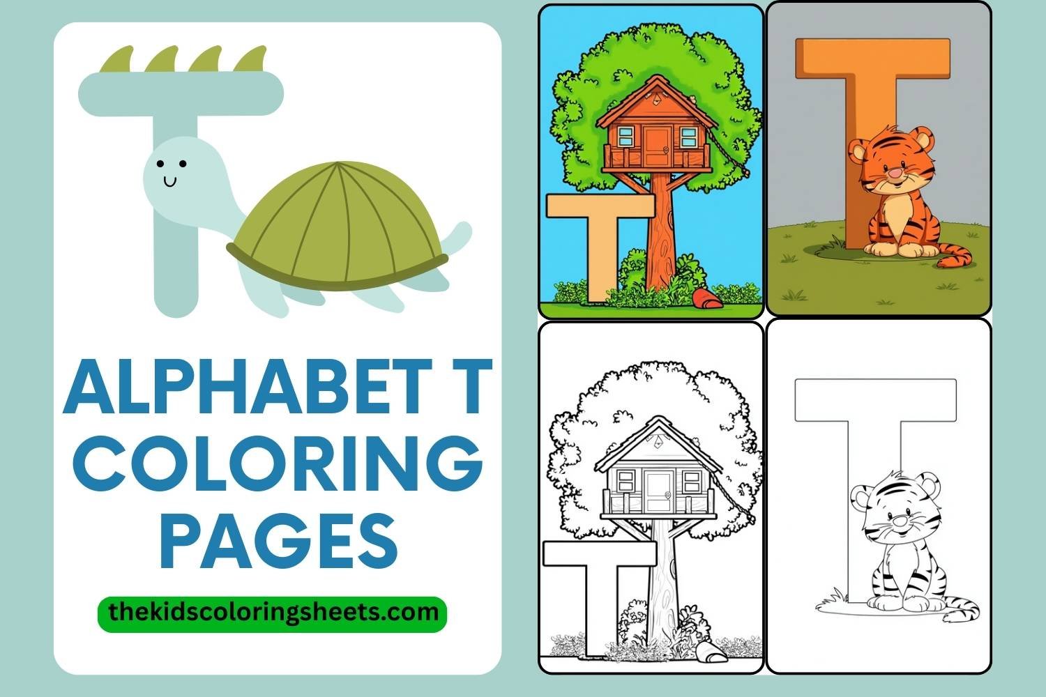 Fun Alphabet T Coloring Pages for Kids: Easy and Creative Learning