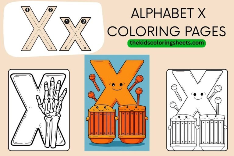 Fun Alphabet X Coloring Pages for Kids: Easy and Creative Learning Activities