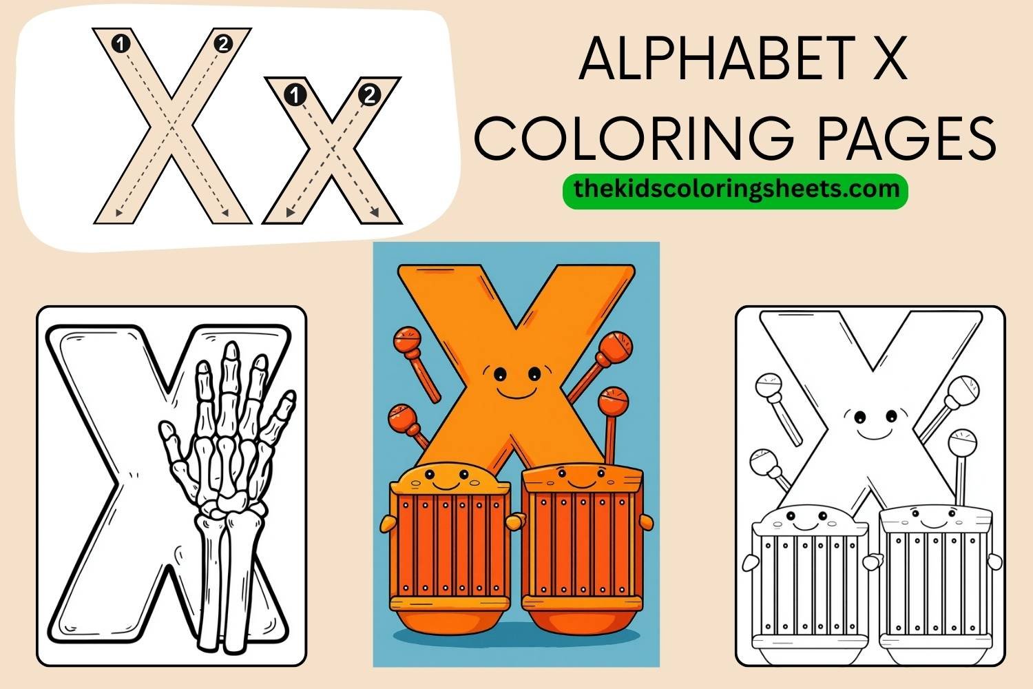 Fun Alphabet X Coloring Pages for Kids: Easy and Creative Learning Activities