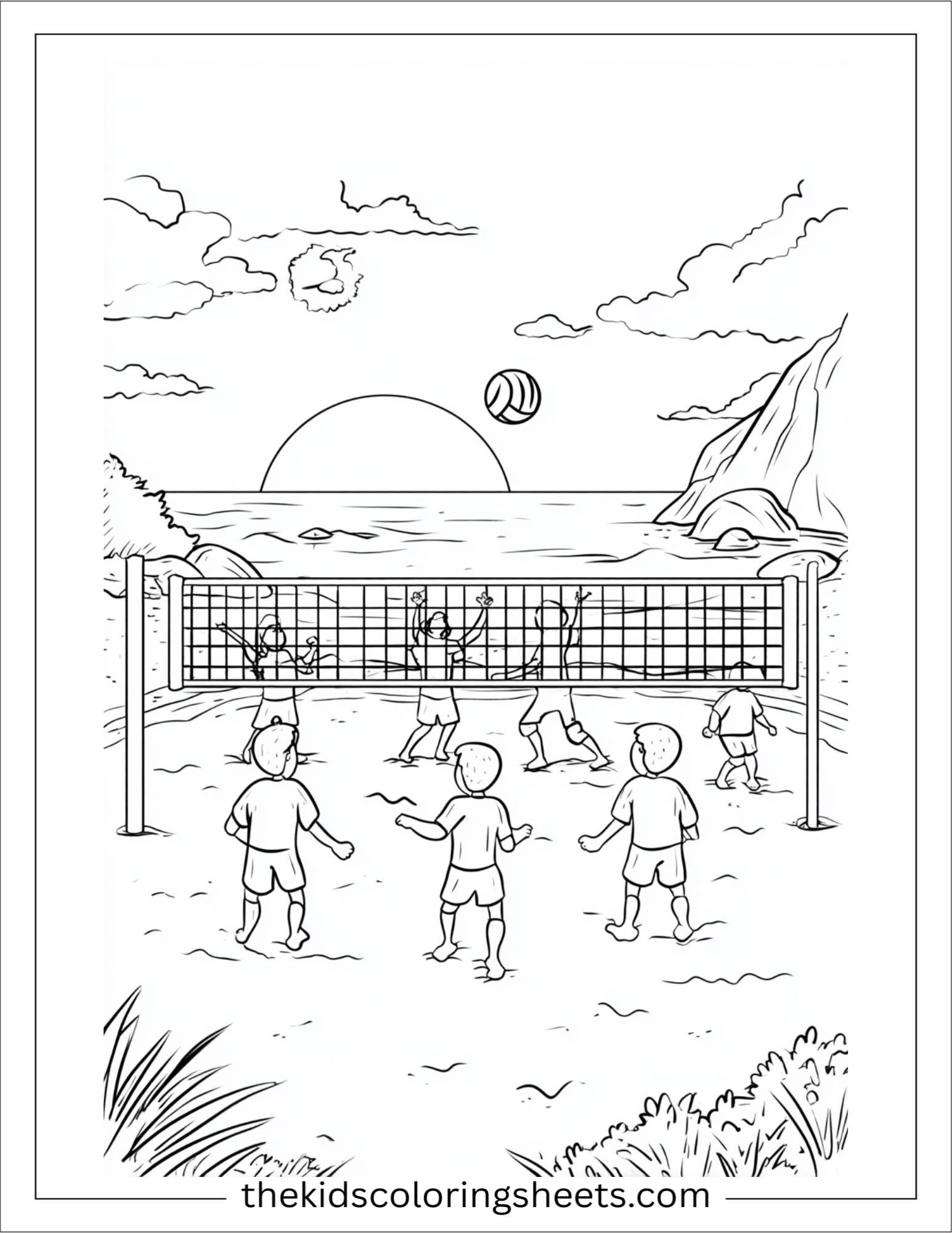 july beach volleyball match