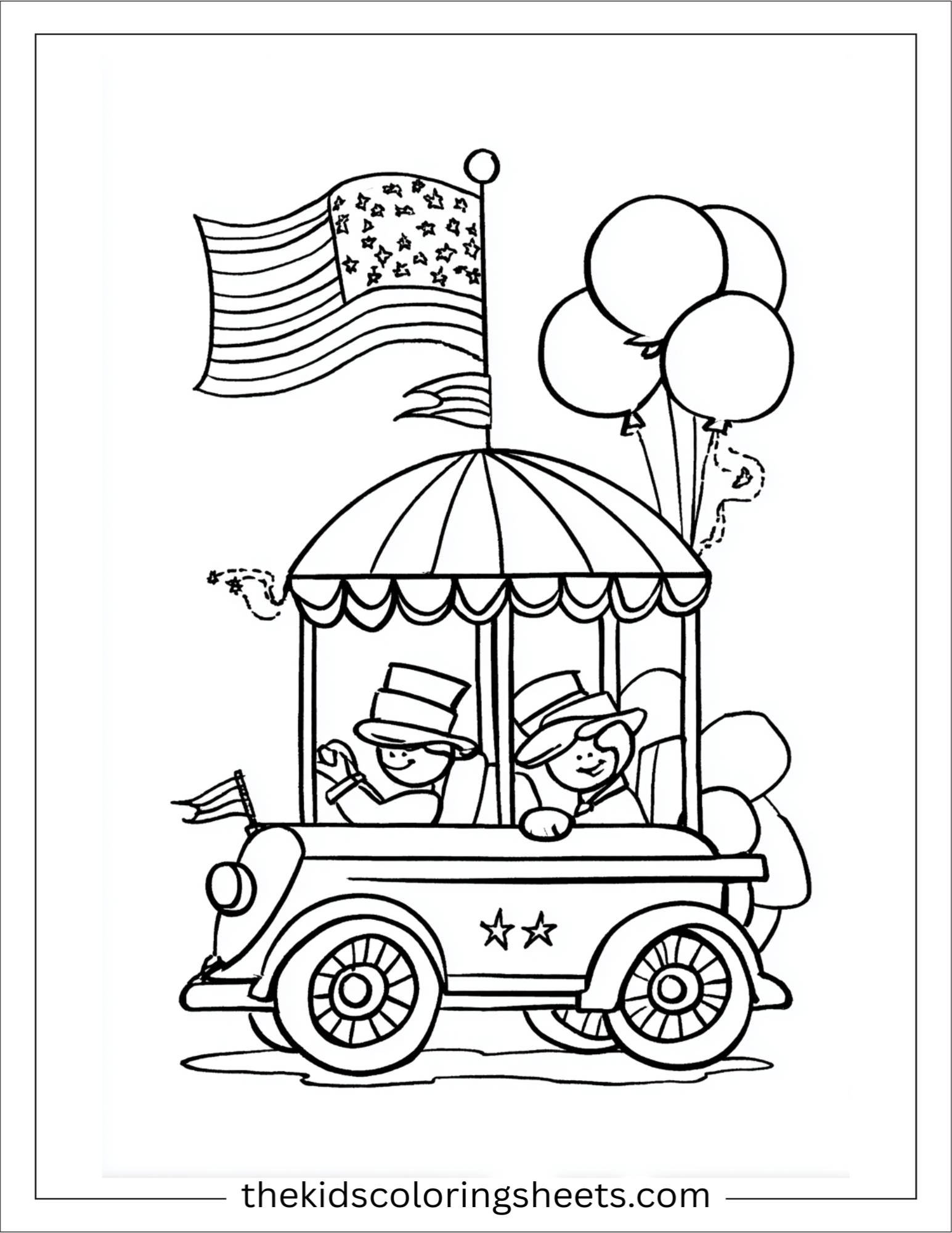 july patriotic parade float